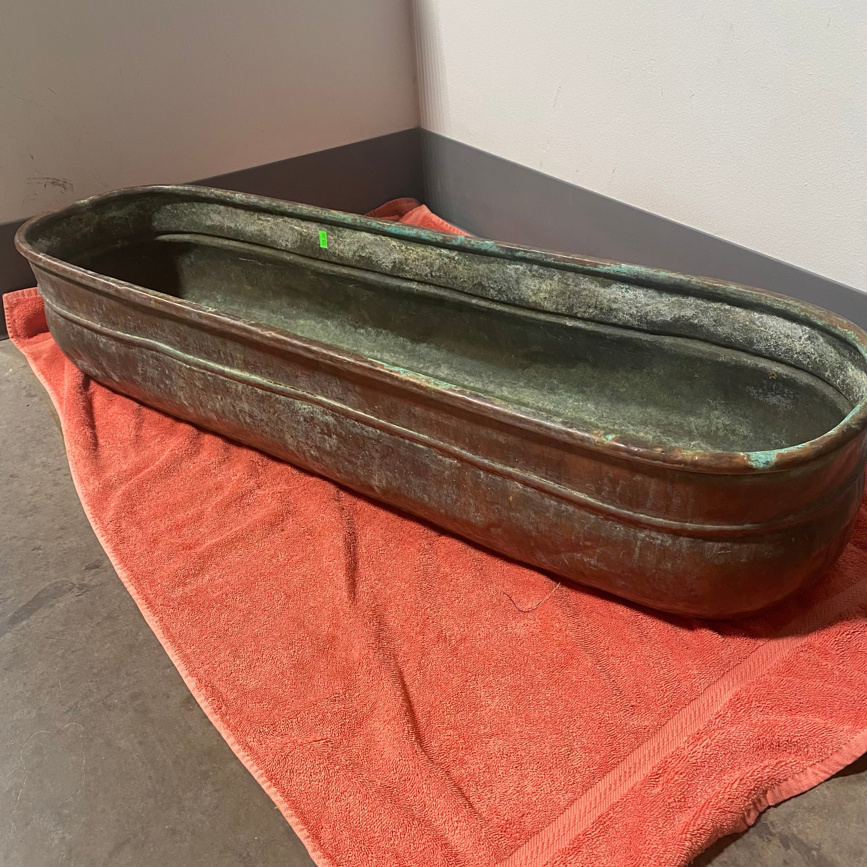 Vintage Copper Trough/Planter 38"x 11"x 8"