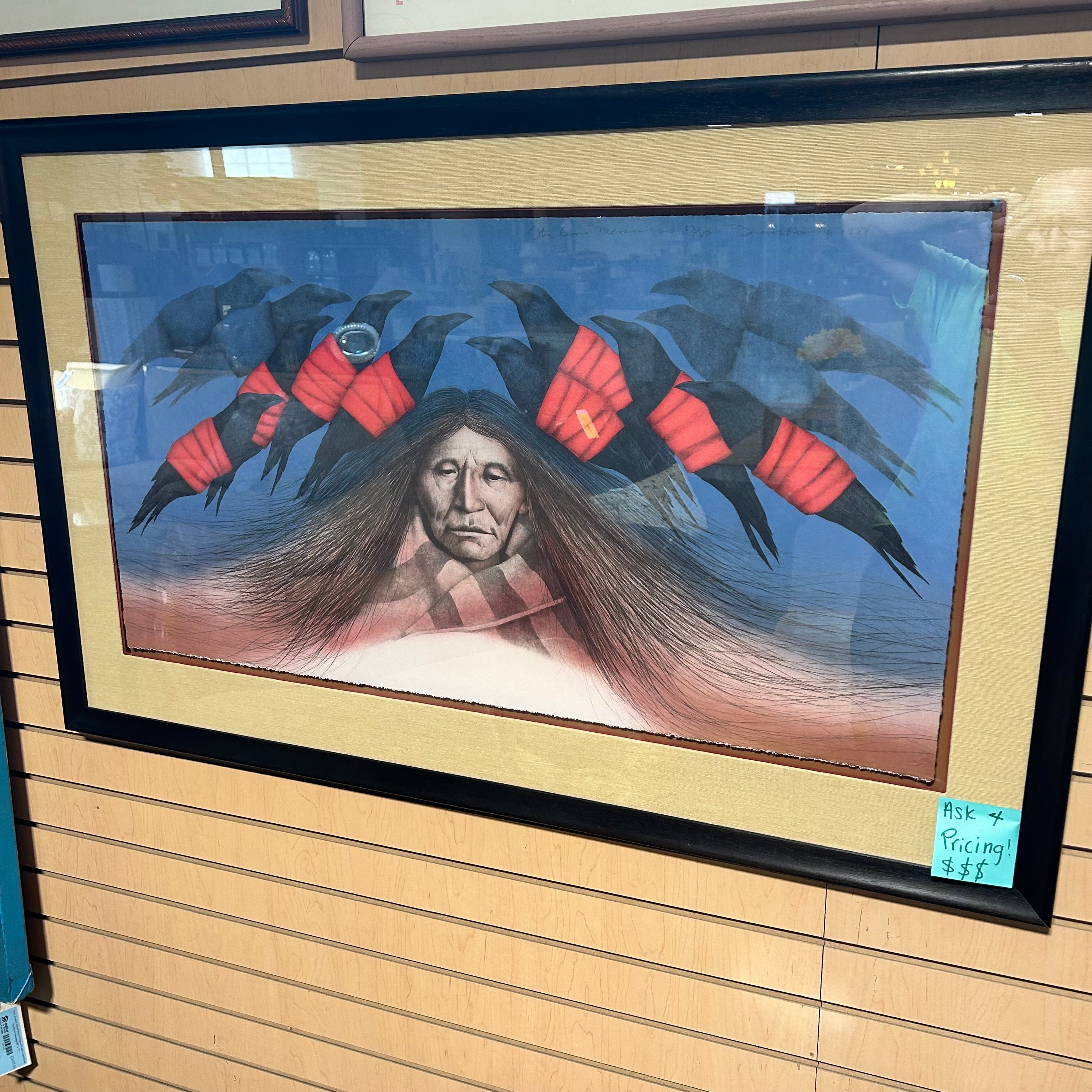 Limited Edition Lithograph Titled The Crow Messengers By Frank Howell 48"x 30"