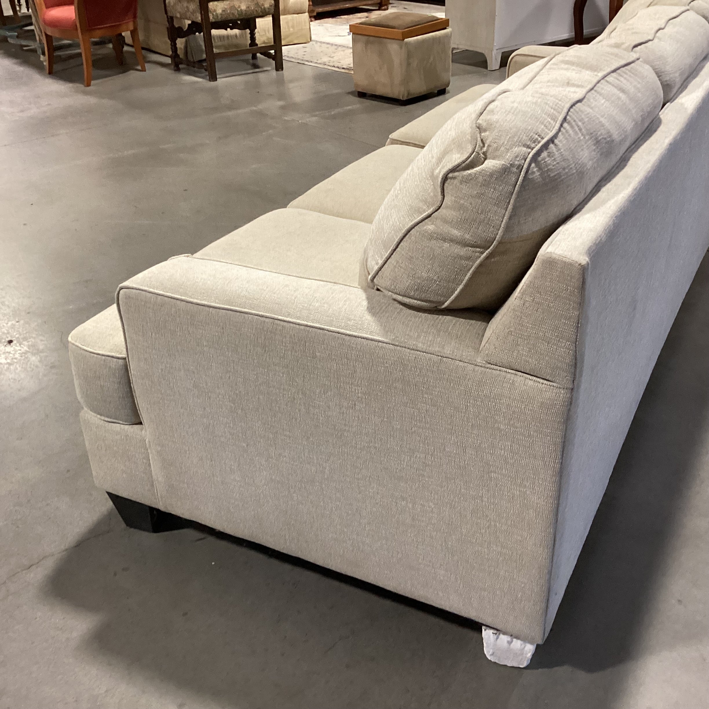 Beige Woven Queen Sleeper Sofa 85"x 38"x 37"