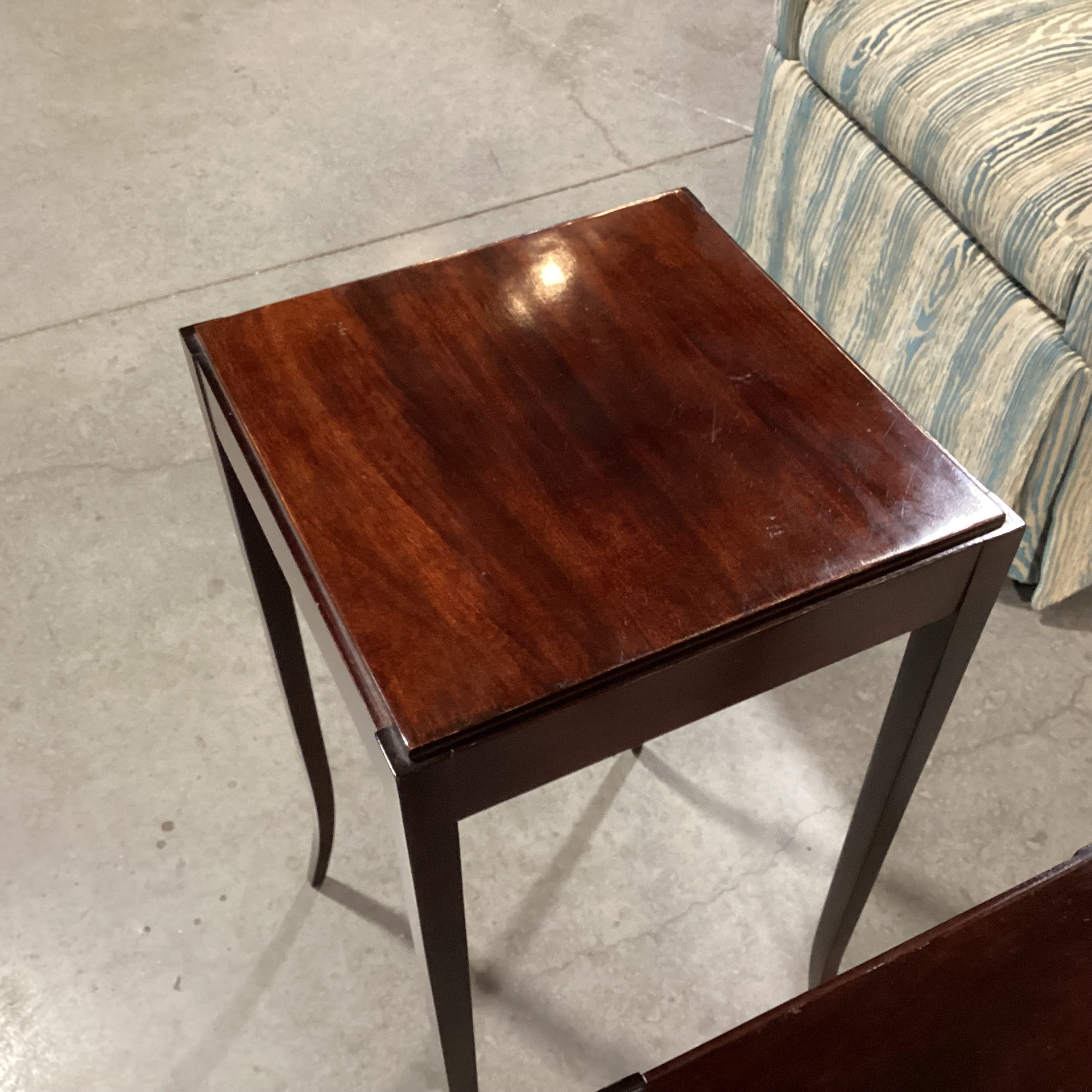 Barbara Barry For Baker Vintage Mahogany Nesting Accent Tables 14.5"x 14.5"x 29"