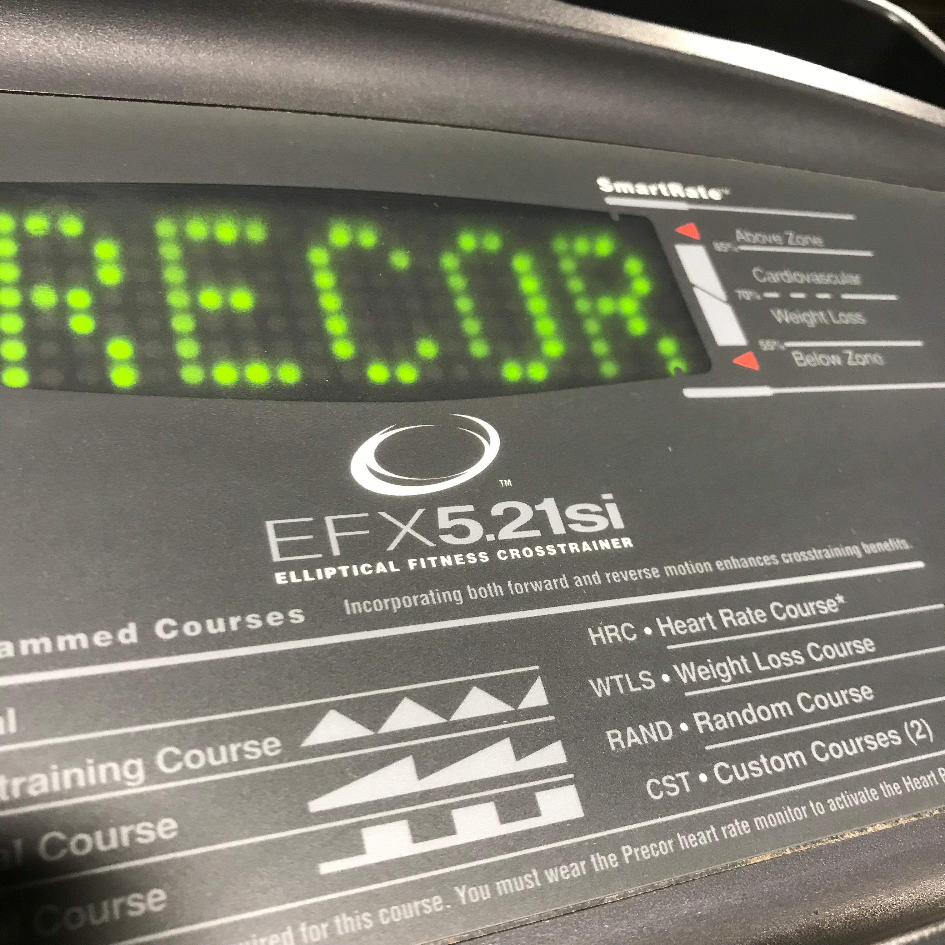 76"x 30"x 63" Precor EFX5.21si Elliptical