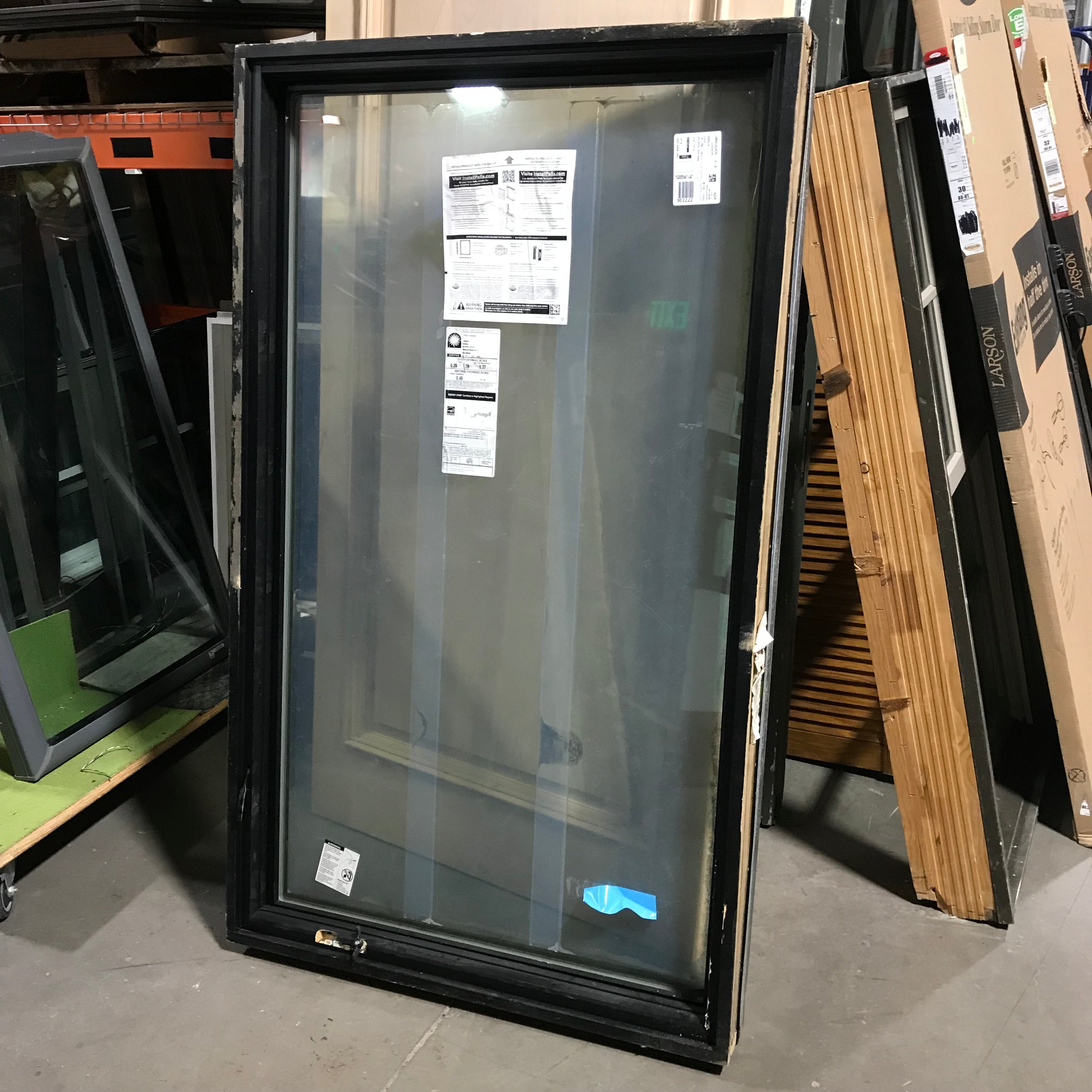 38.25"x 64" Pella Charcoal Single Casement Exterior Window