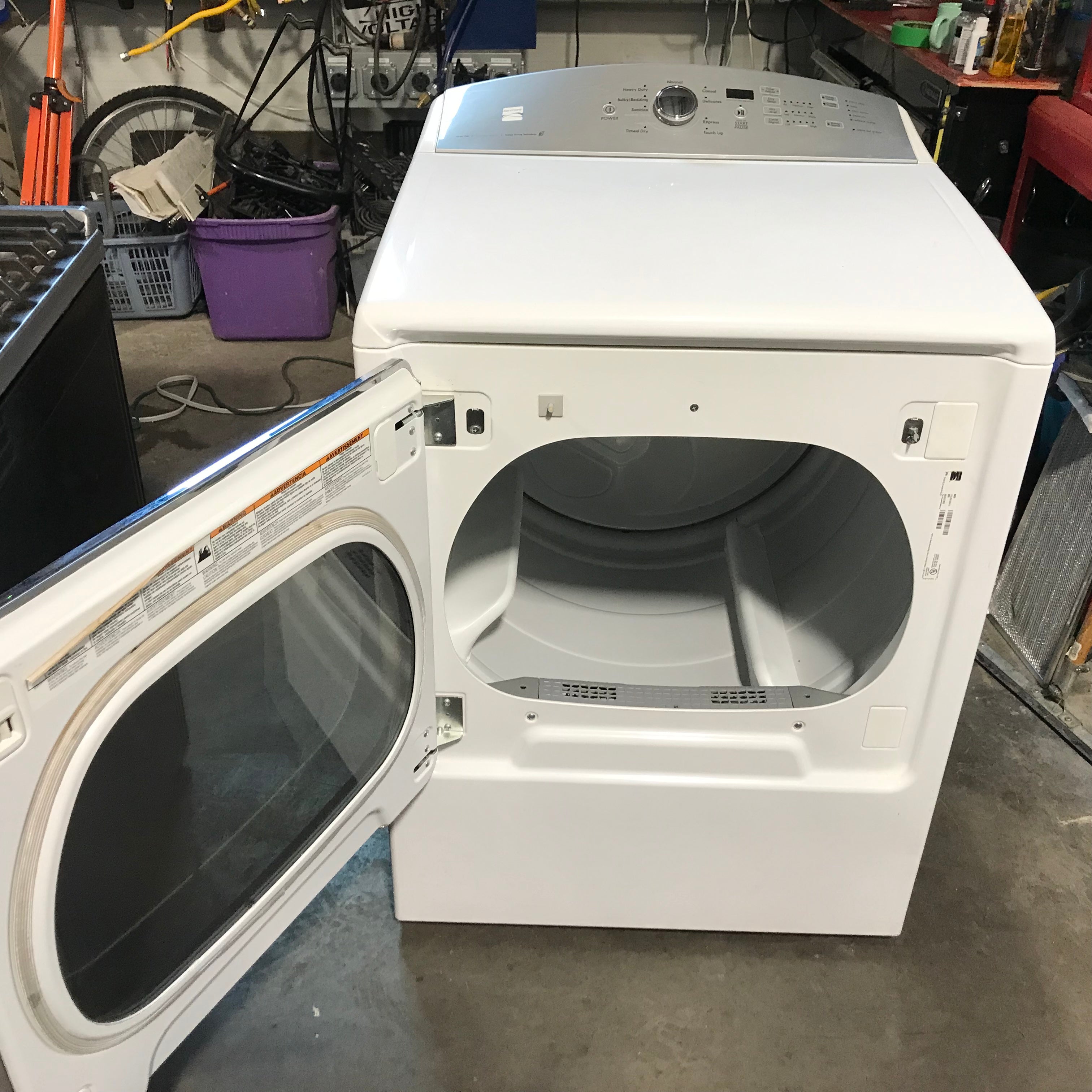 Kenmore White Front-Load Electric Dryer 29"x 33"x 43"
