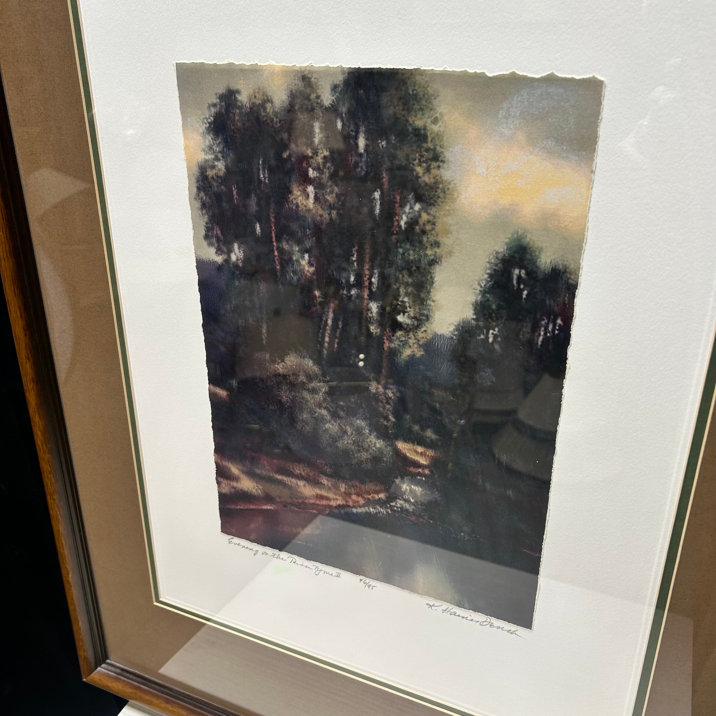 Kathy Haines " Evening On The River Tyme II" Lithograph 46/95 24.5"x 30.5"