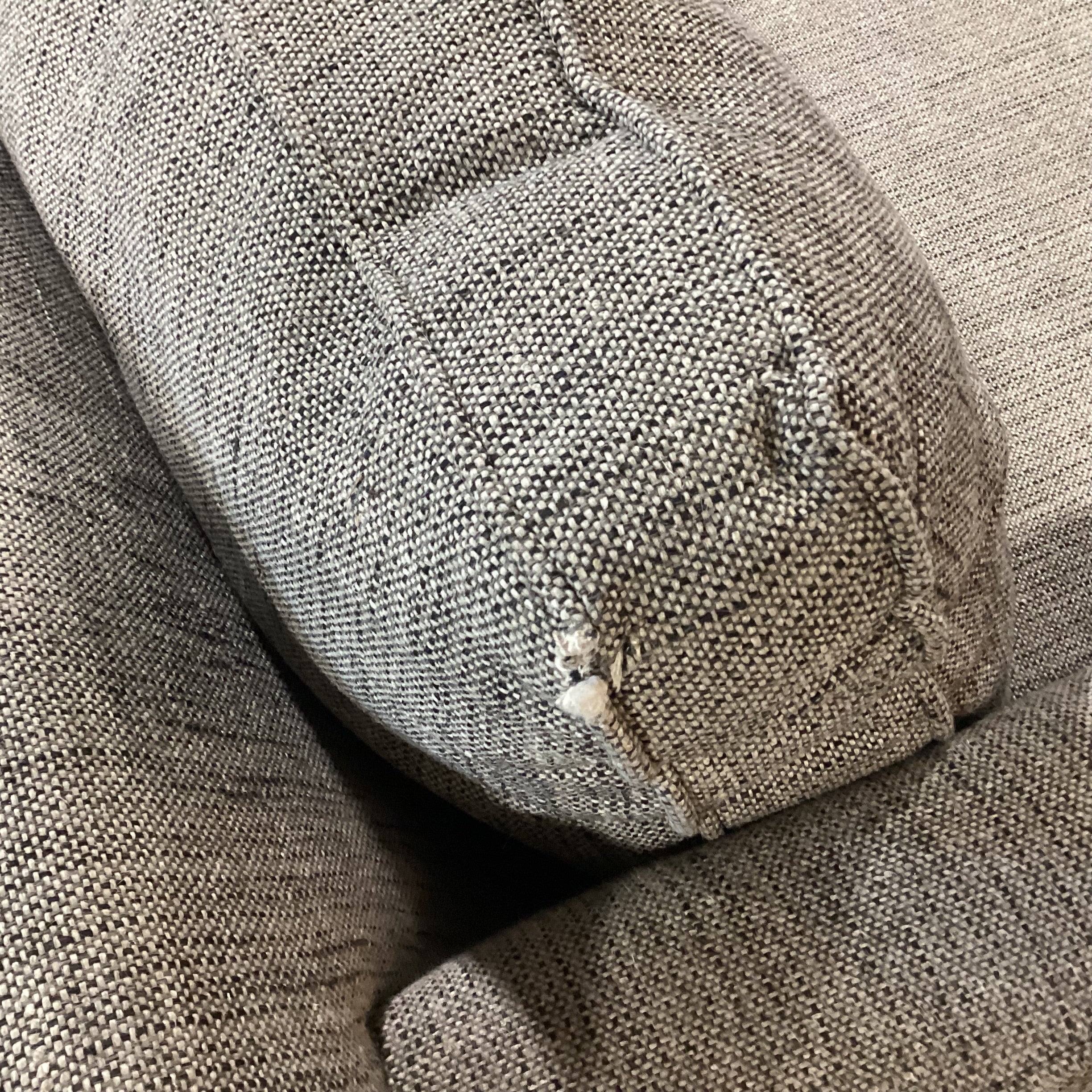 Mitchell Gold & Bob Williams Grey Charcoal Woven Modern Sofa 100"x 39"x 28"