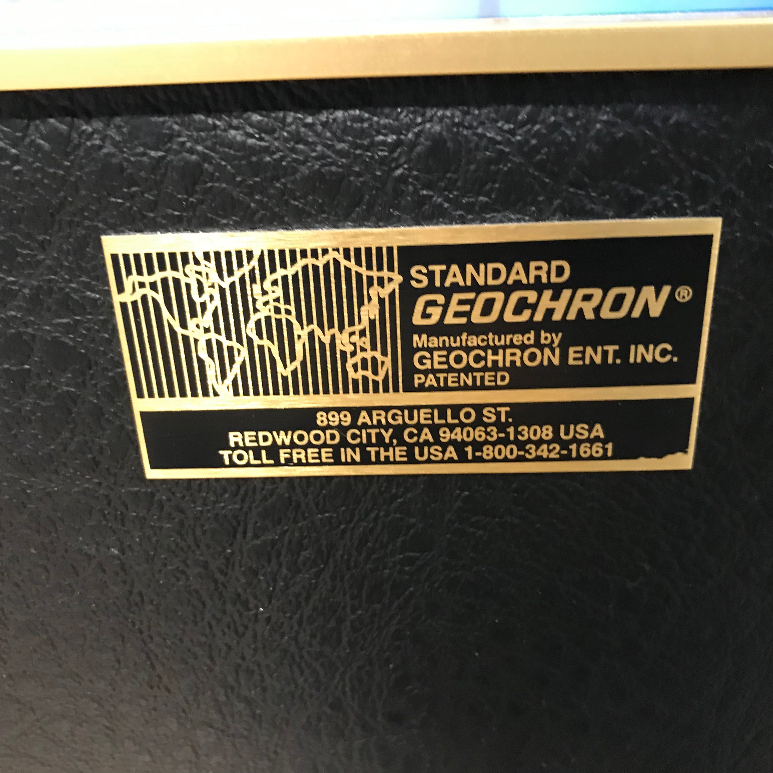 Geochorn Standard Black Bordered Design Geochron Global Time Indicator 34"x 22.5"x 5"