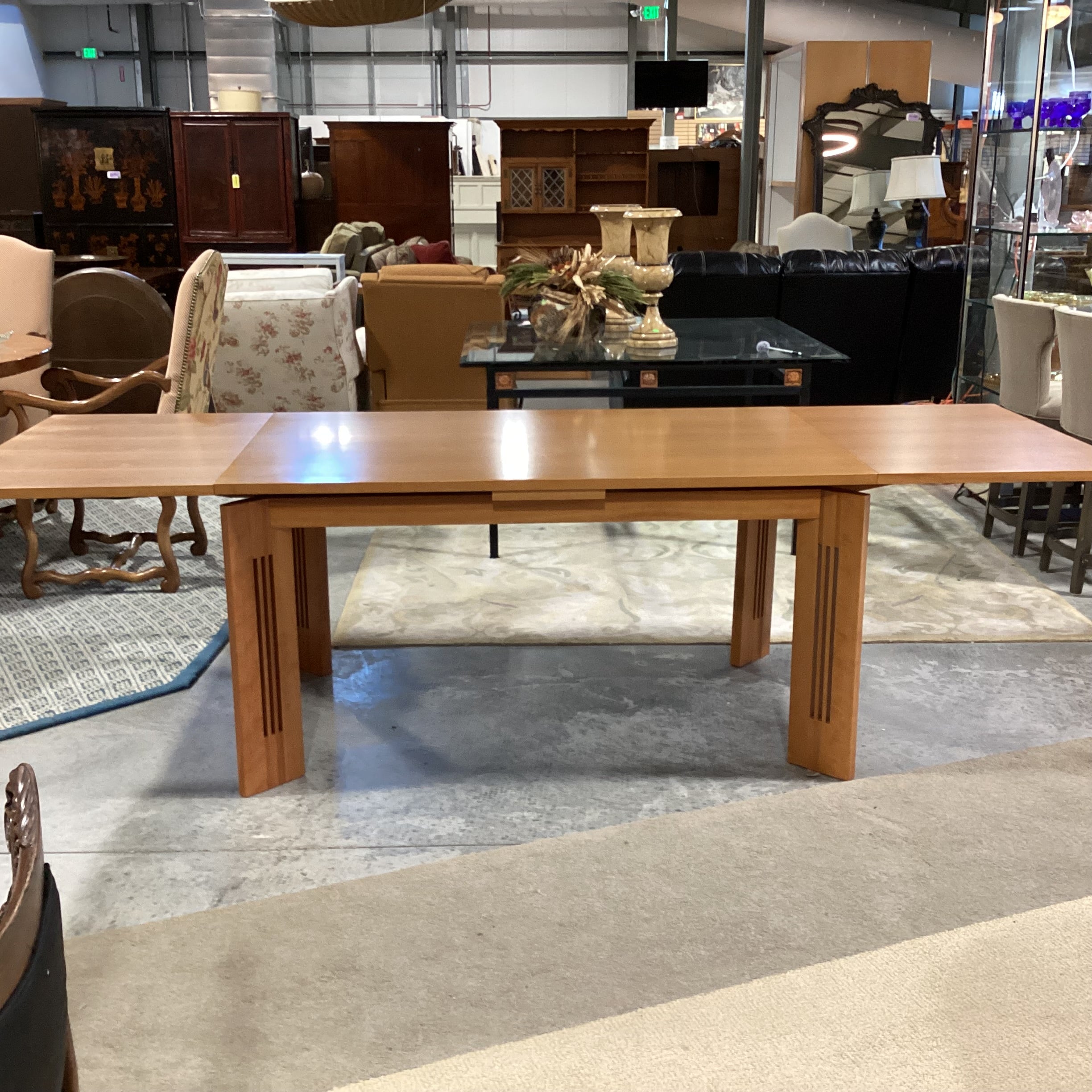 C R Mackintosh by Cassina Berlino Extendable Dining Table 57" to 104.5"x 35.5"x 29.5"