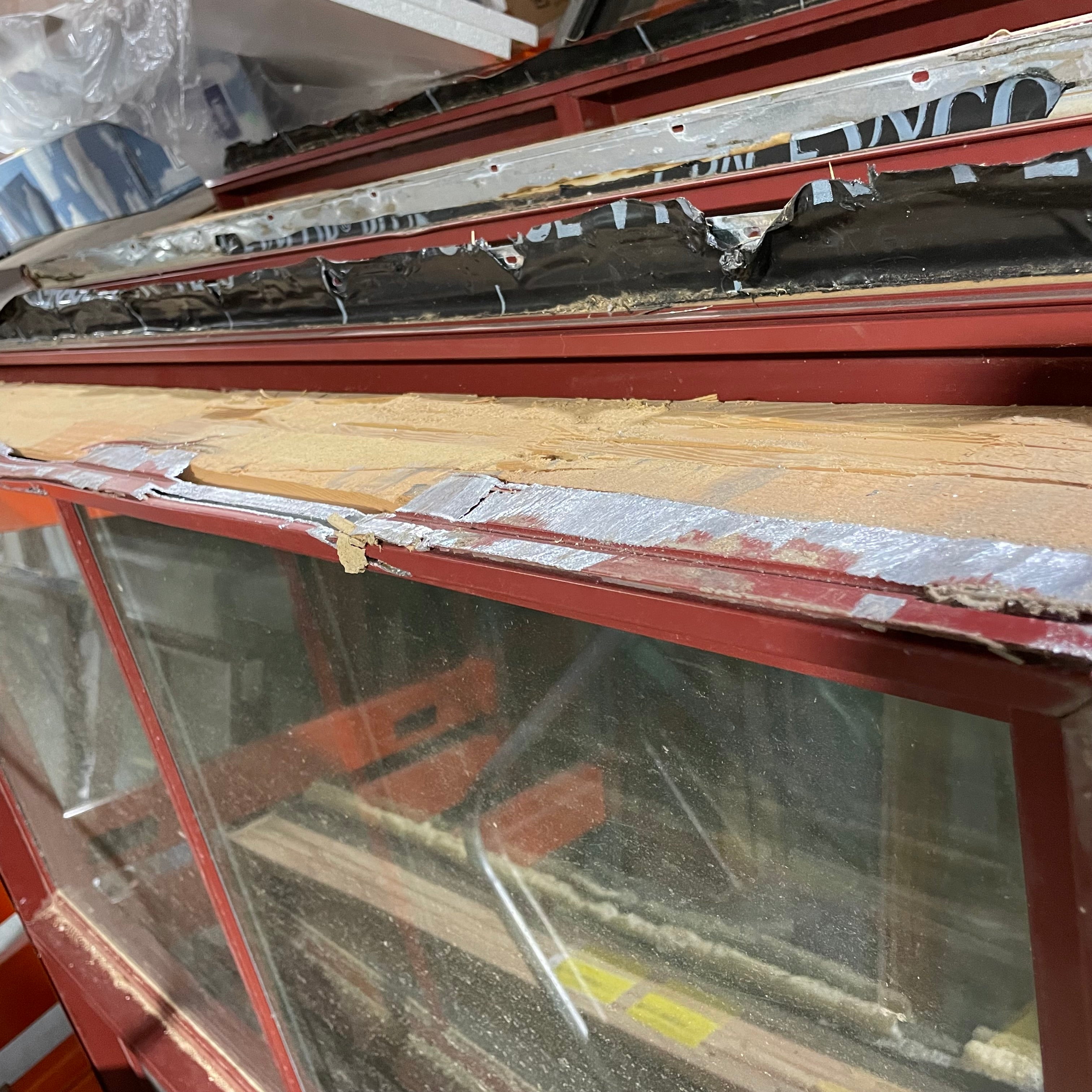 59.25x 59.25"x 3.75" Cranberry Metal Clad FIXED 4 Pane Exterior Window