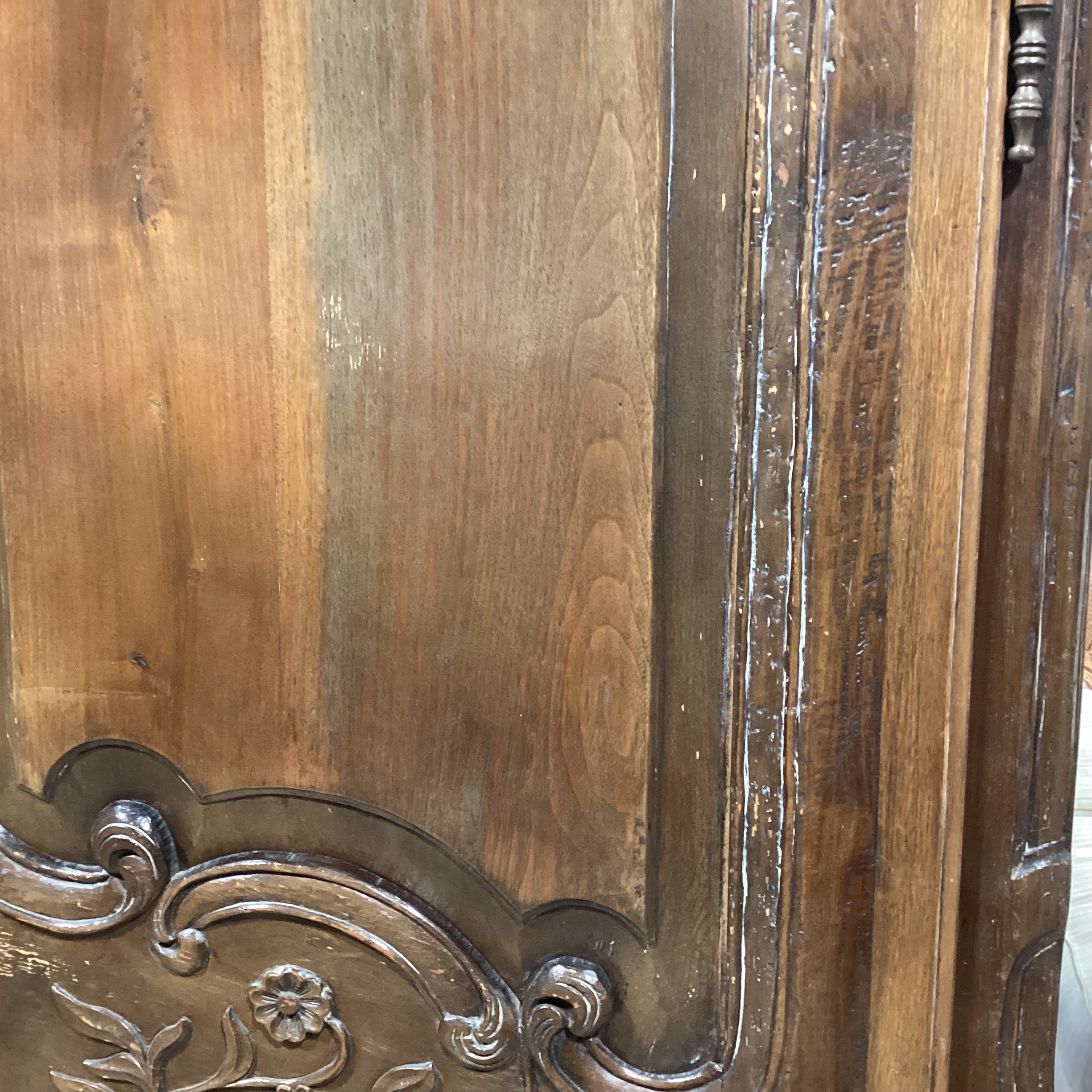 Ornate Carved Bird Floral 2 Door 6 Drawer Armoire 71"x 29"x 88"