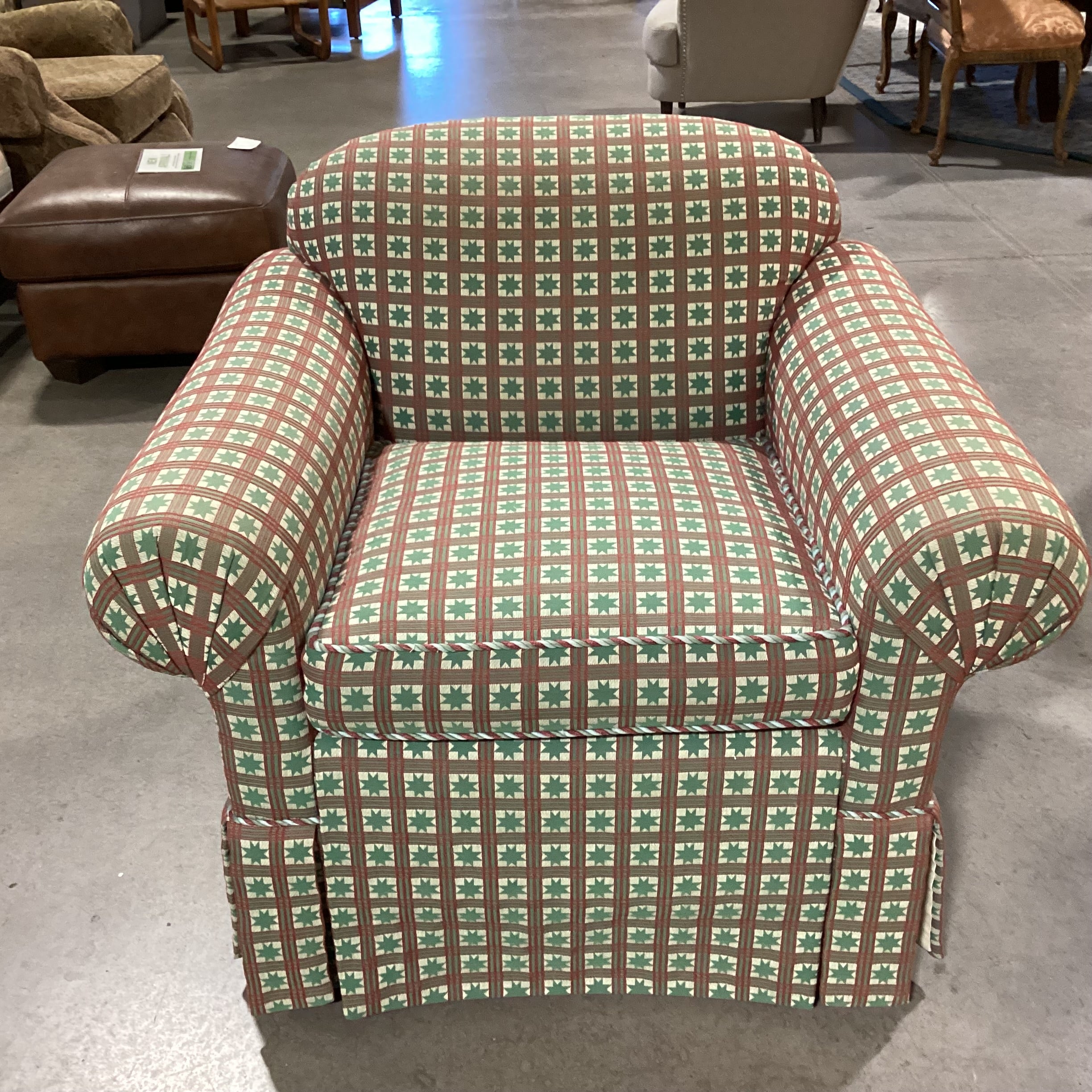 Custom Star Quilt Style Chair 39"x 33"x 34"