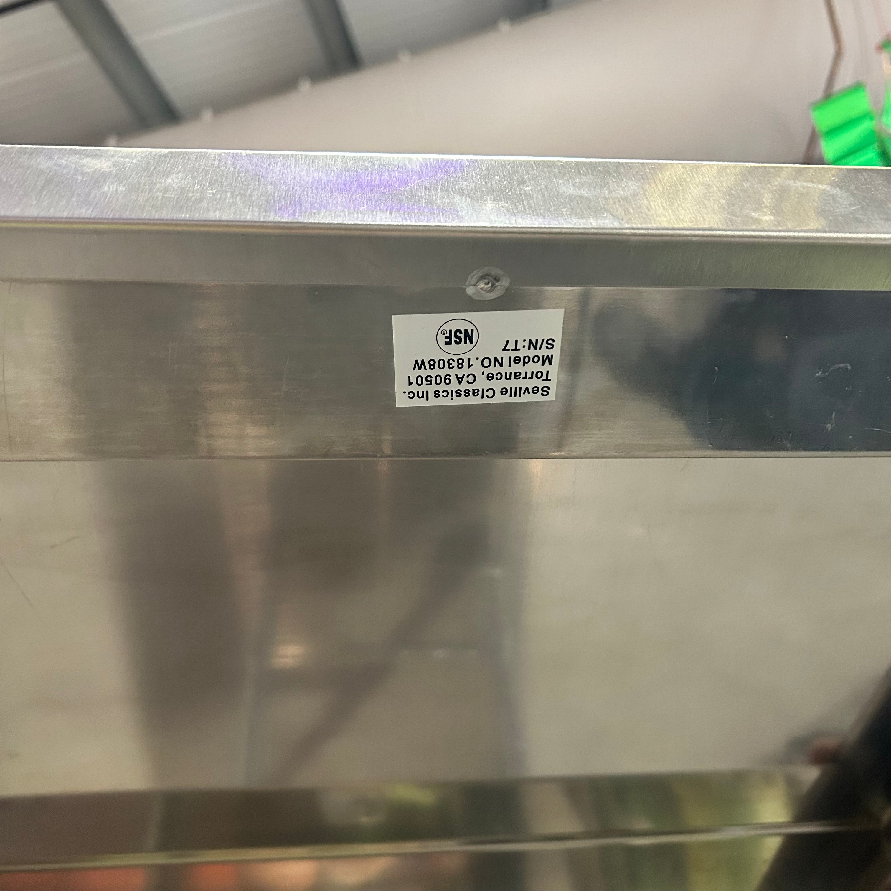 24"x 49"x 39.5" Stainless Steel Table with Bottom Shelf on Castors NSF
