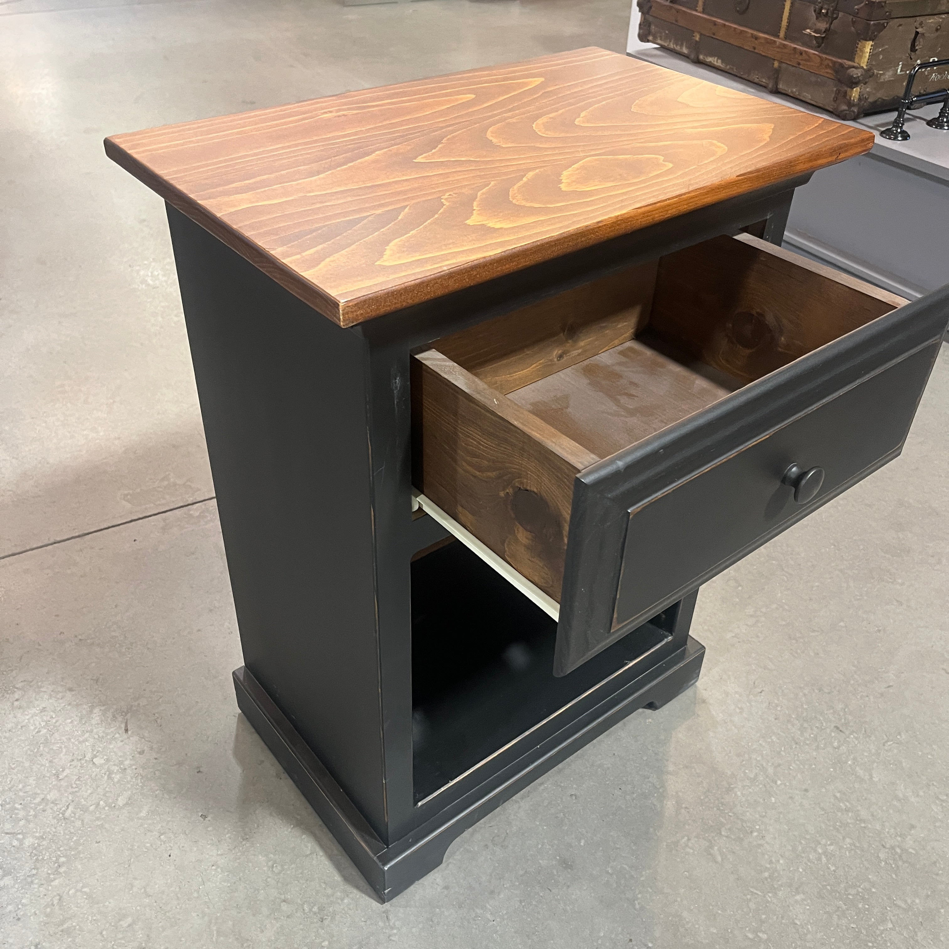 Distressed 2-Tone Solid Wood 1-Drawer End Table 22.5"x 14.5"x 30"