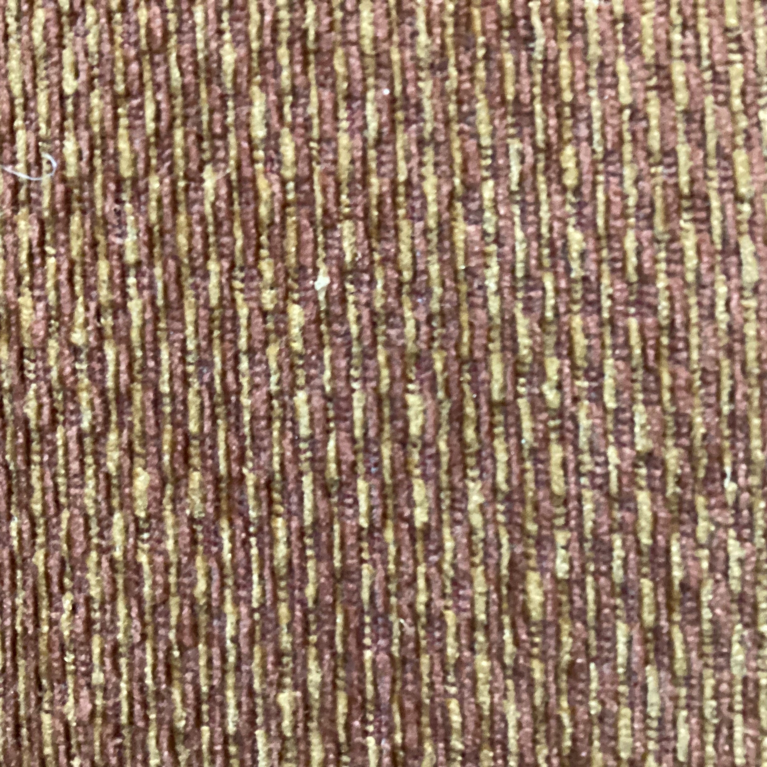 Ethan Allen Burnt Orange Chenille Woven with Roll Arm Curved Sofa 90"x 45"x 35"