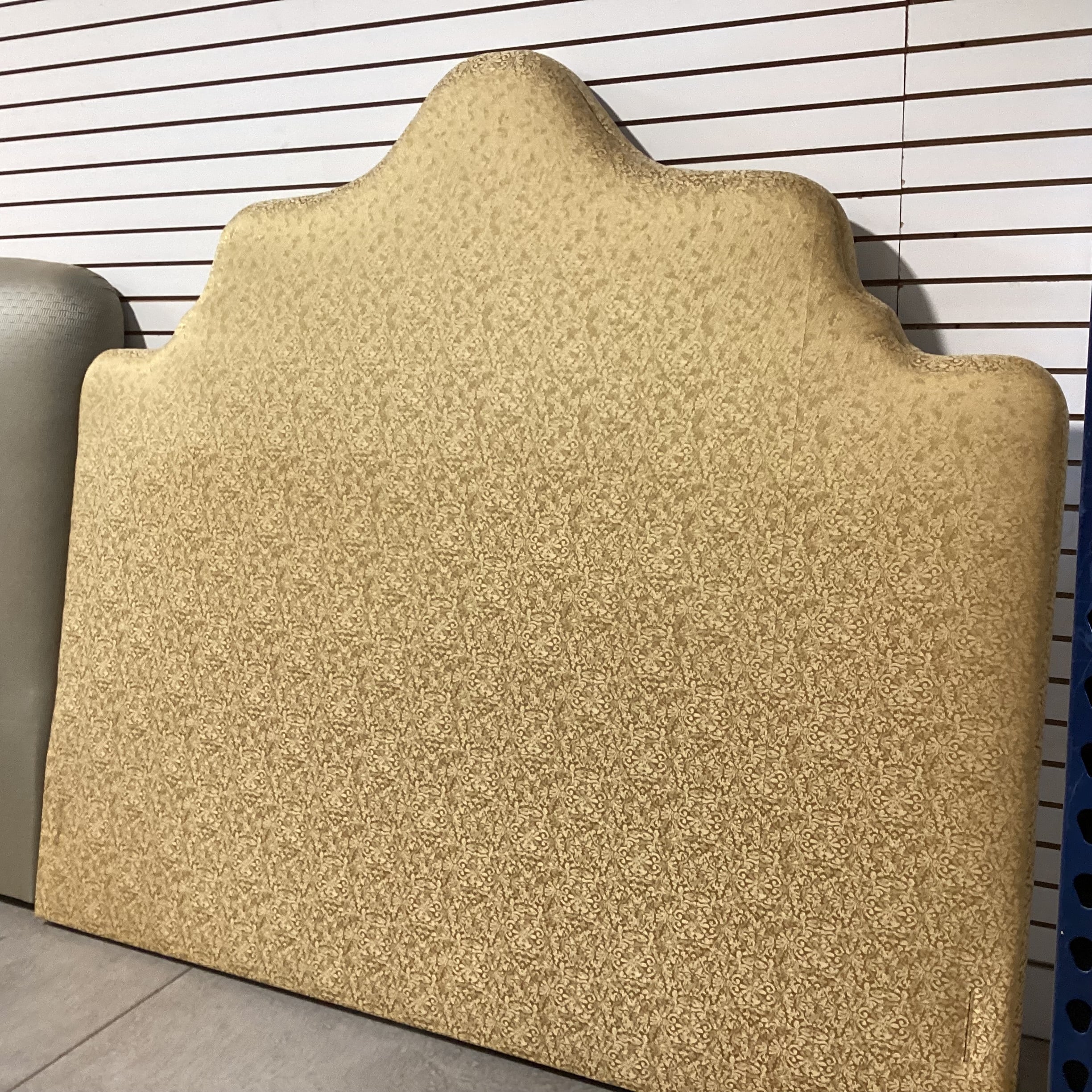 KING Metallic Gold on Gold Raised Scroll Floral Design Custom Headboard 83"x 73"