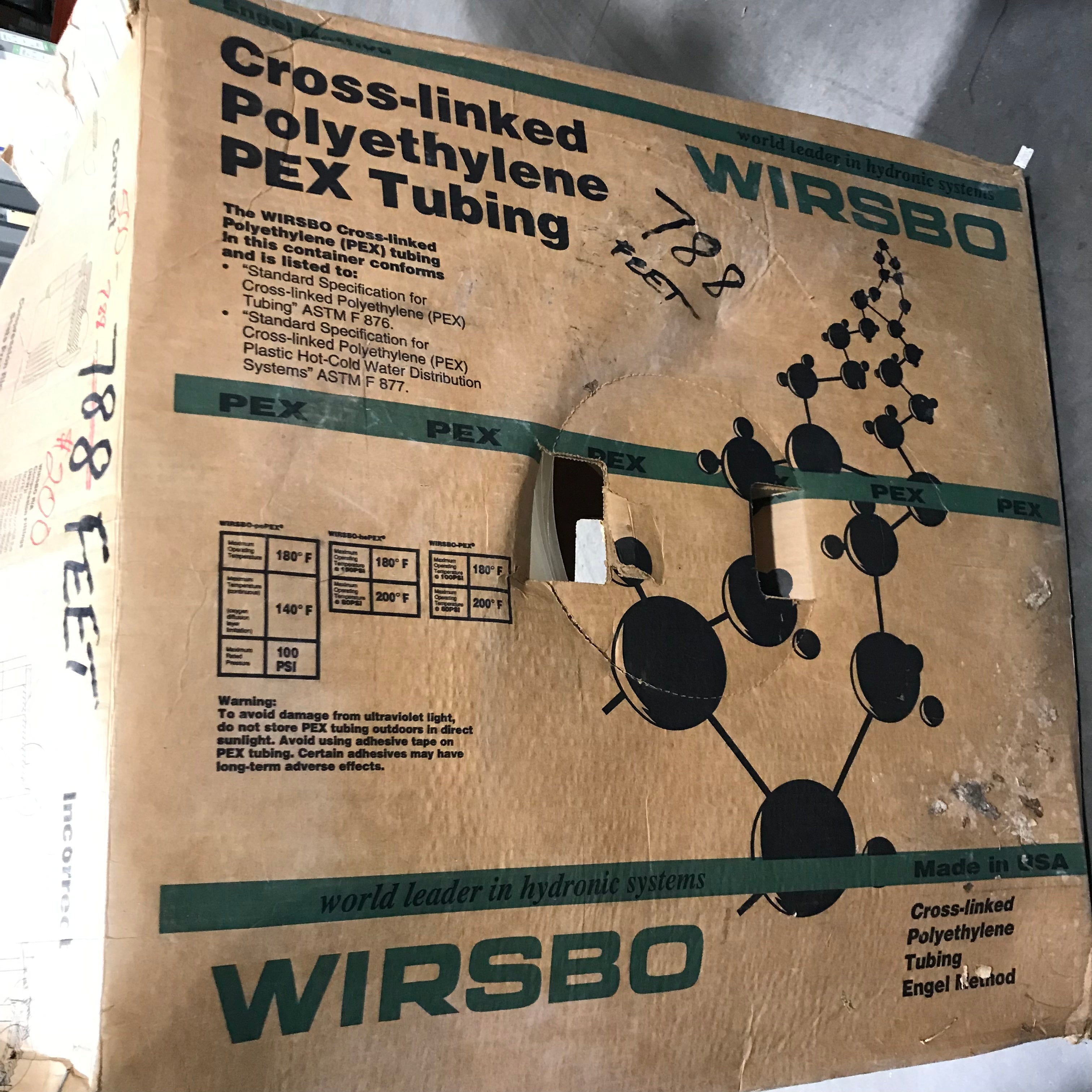 Cross-Linked Polyethylene PEX Tubing (788' Roll)