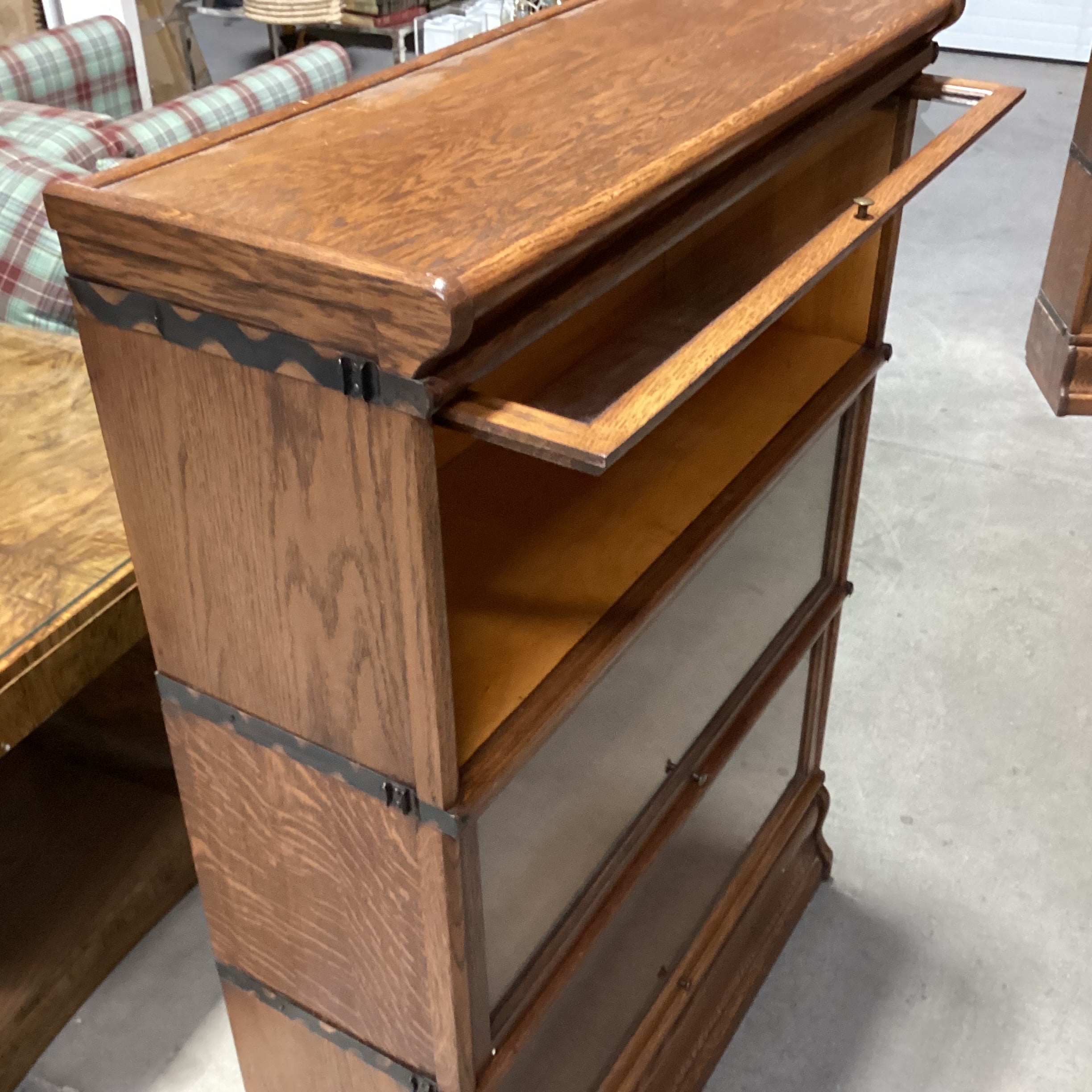 Antique Macey 3 Stack Barrister Bookcase 34"x 12"x 49"