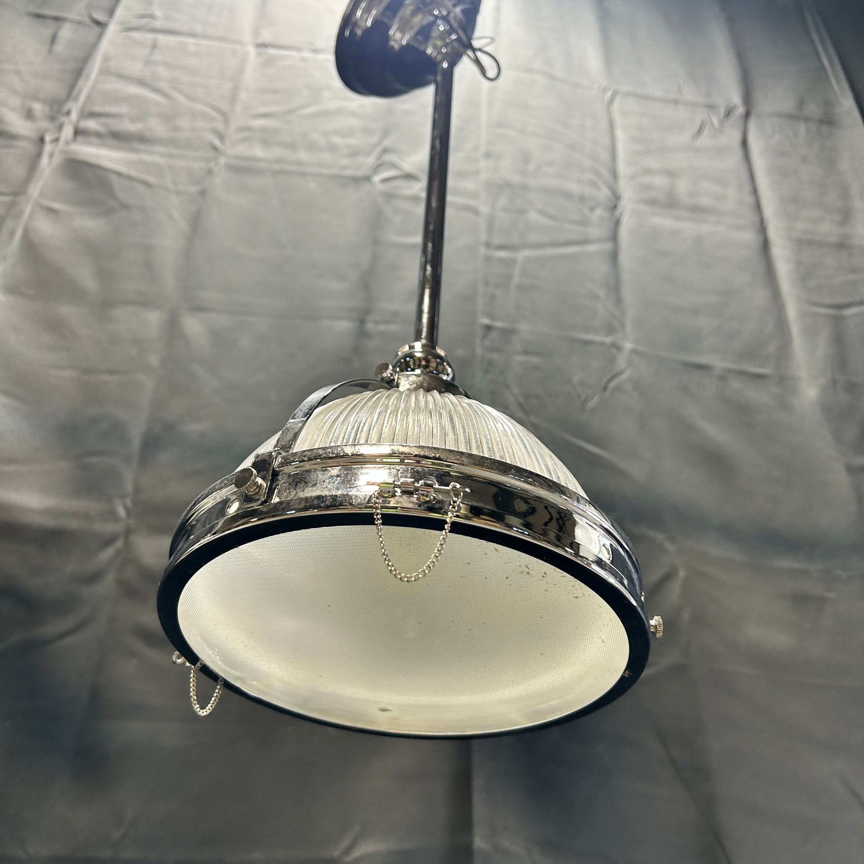 Prismatic 1 Light Nickel Pendant Light 8.5"x 21"