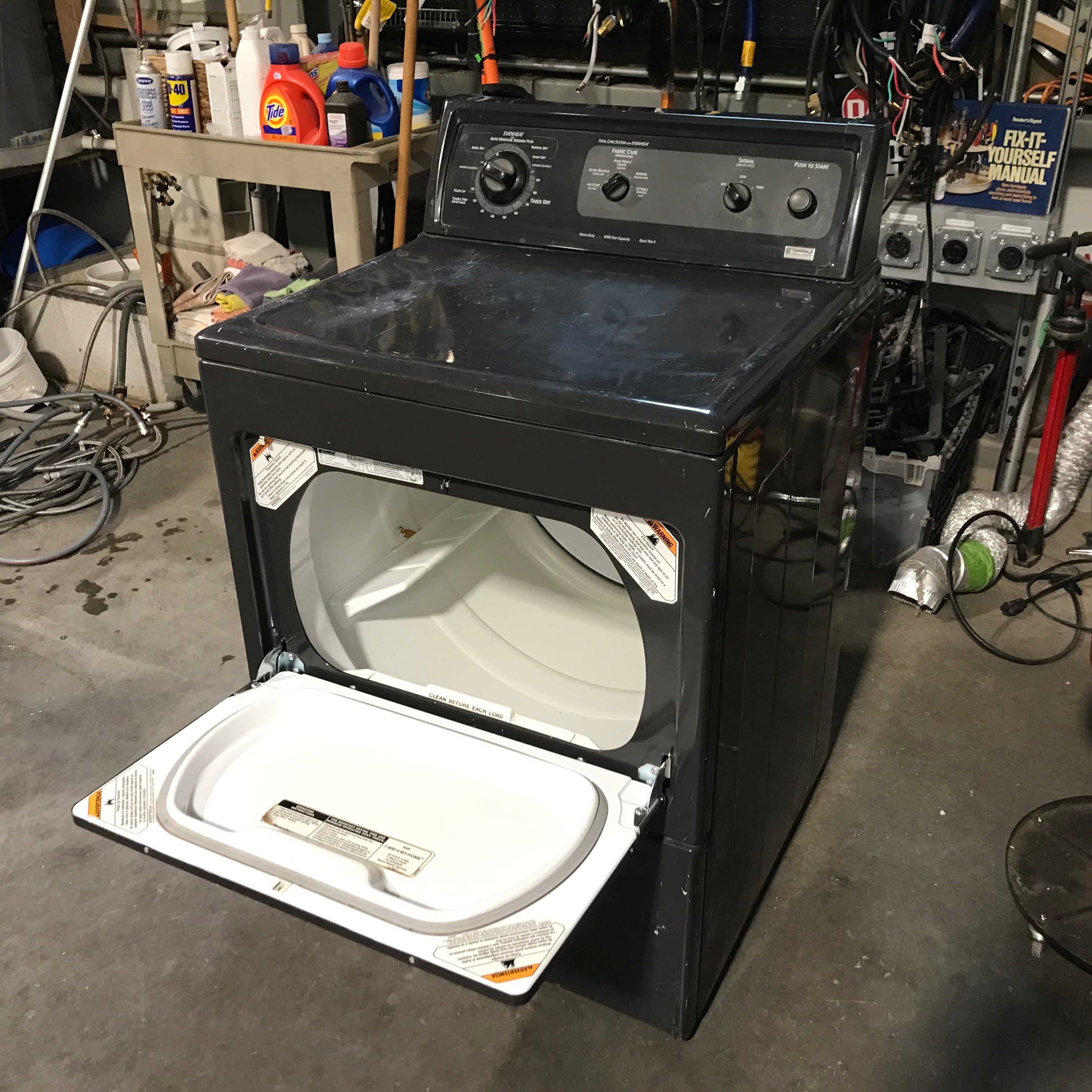 Kenmore Elite Grey Front Load Gas Dryer 27"x 29"x 43"