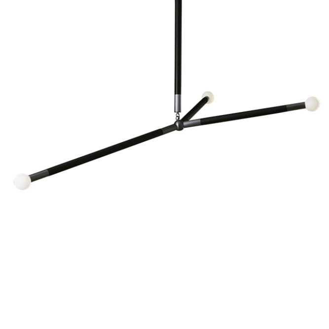 Arrow by Apparatus Black Brass Ceiling Pendant 36"x 64"