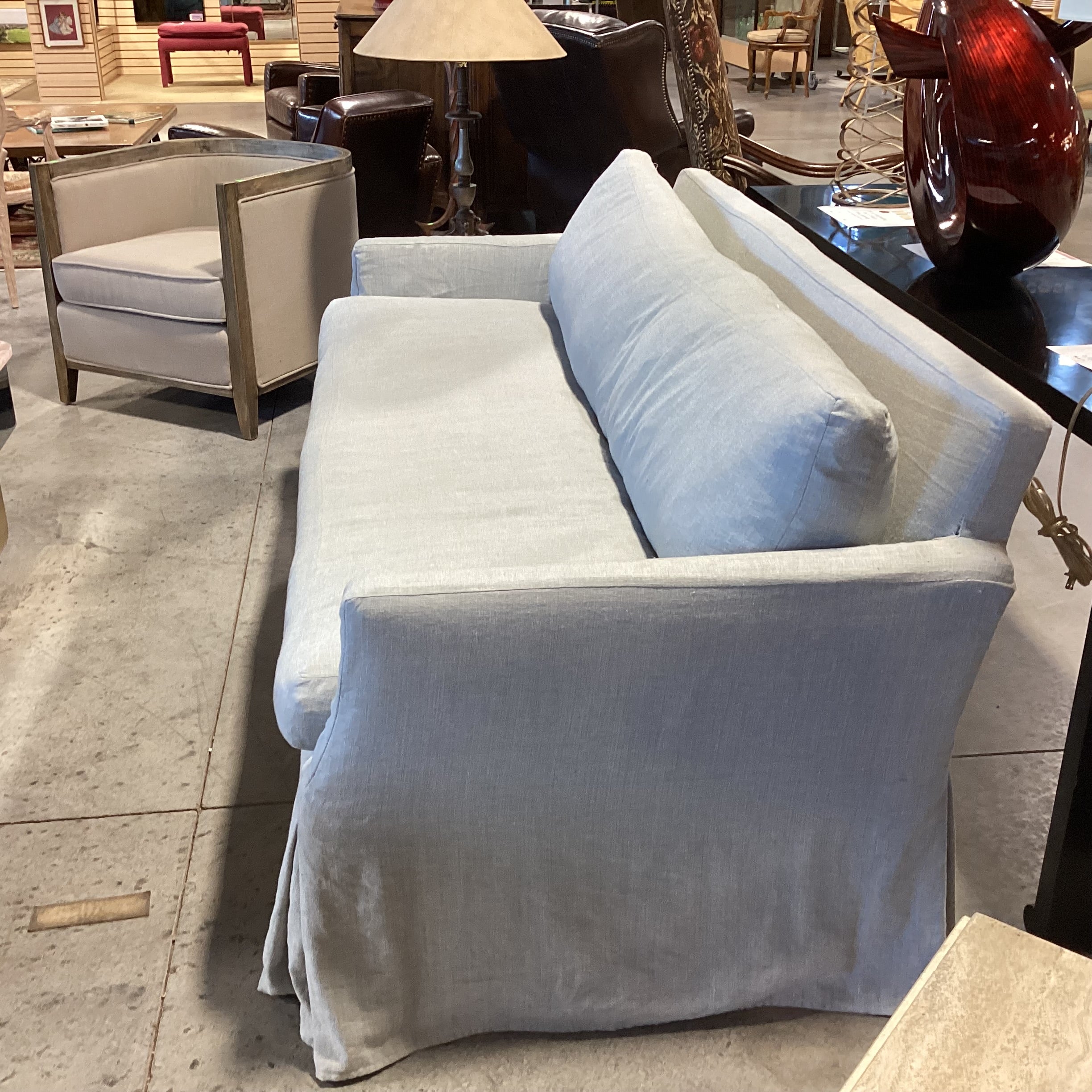 Giannetti Furnishings GH Nick Slipcovered Down Mix Sofa 79"x 36"x 32"