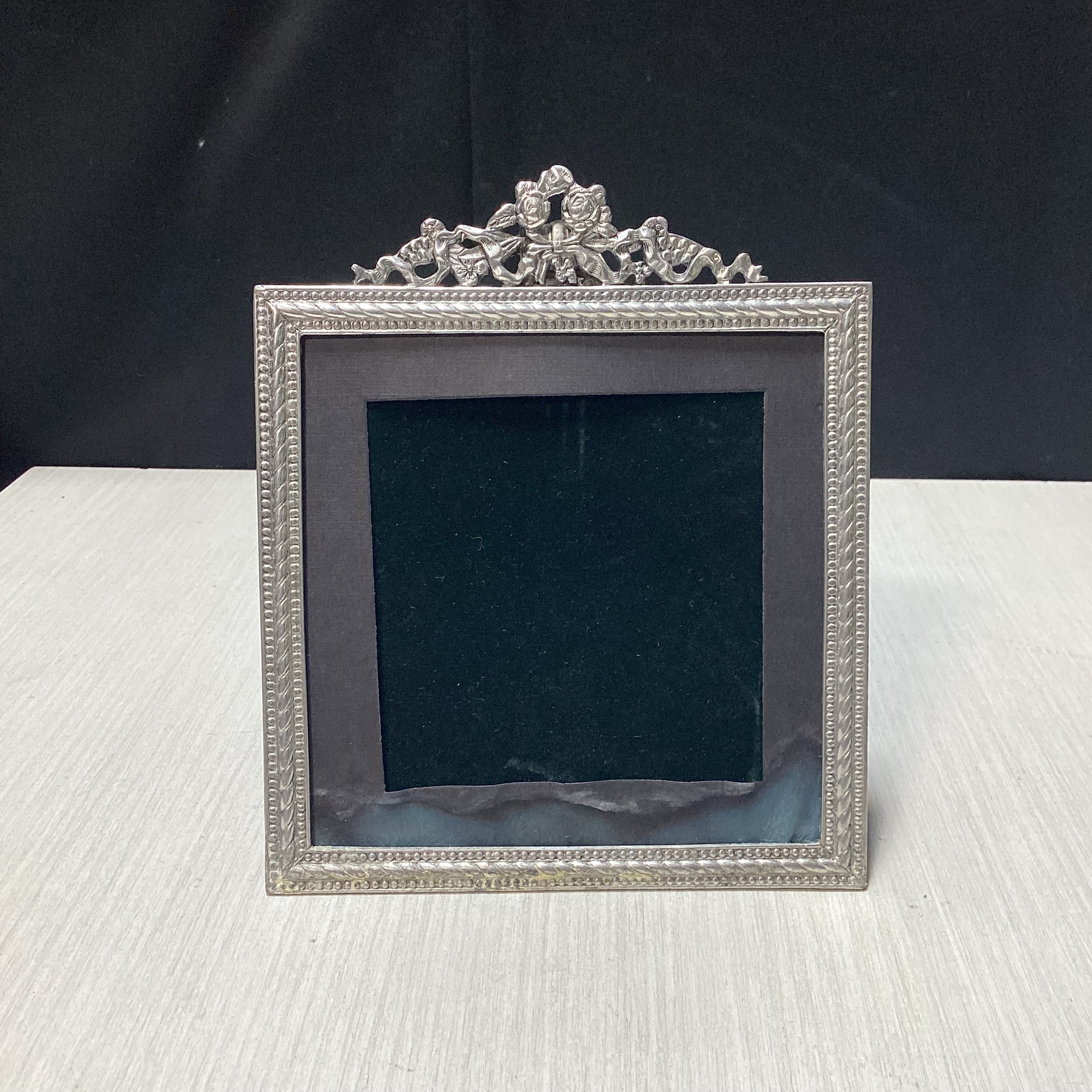 Elias Extra Fine Pewter Silver Frame With Floral Detail 5.5" x 5.5"