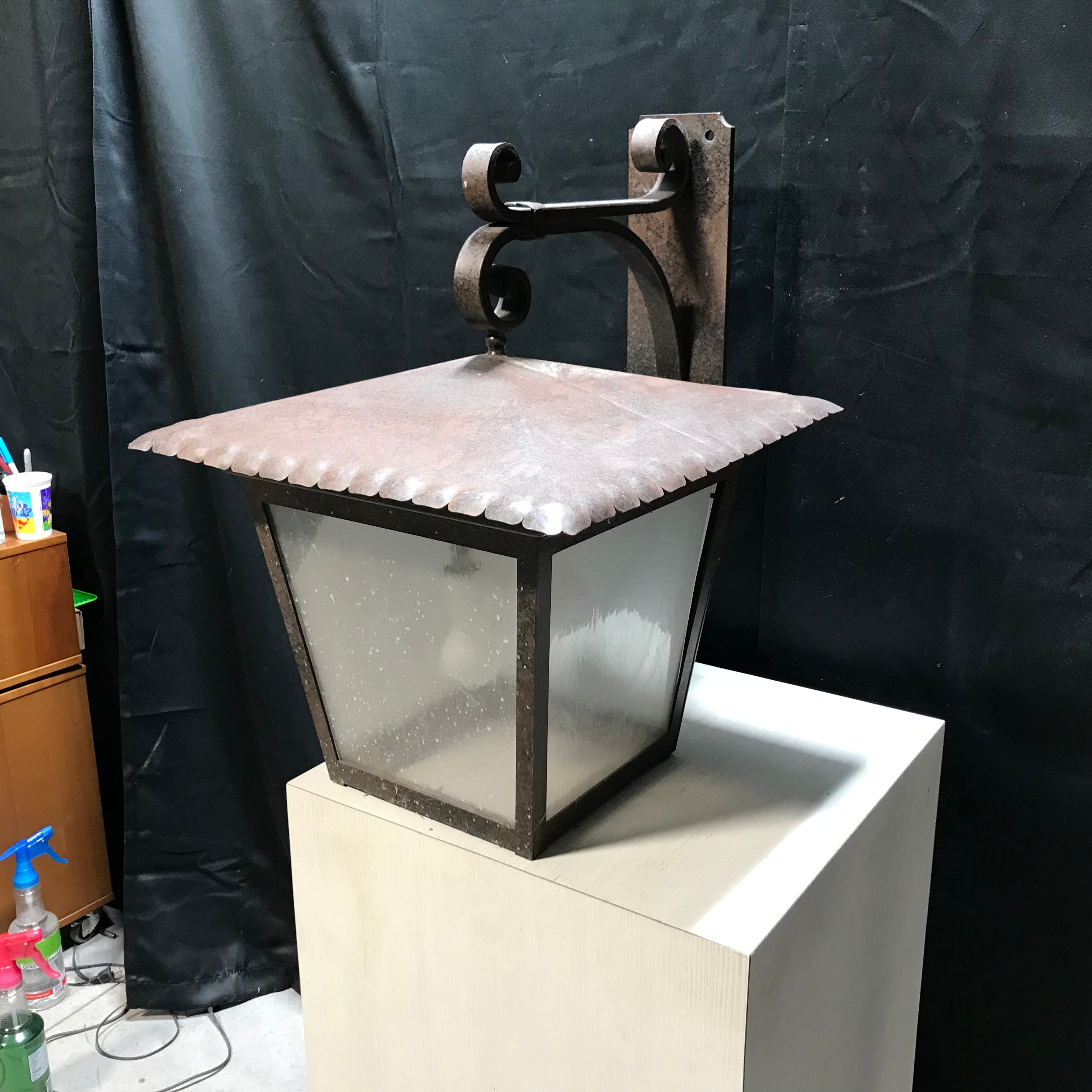 Vintage Style Brown Outdoor Wall Sconce 19"x 19"x 26"
