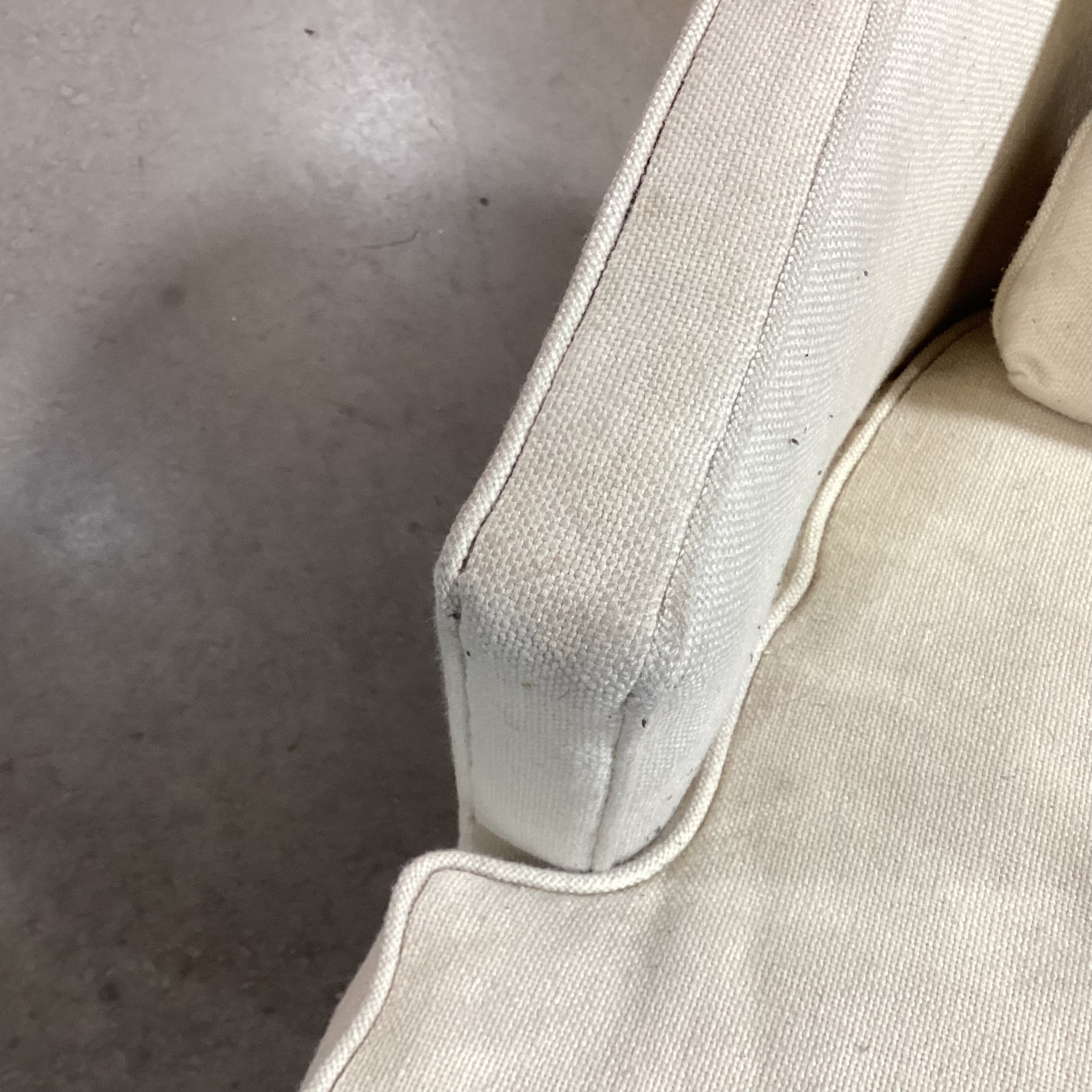 Cream Woven Barrel Style Chair 26"x 31"x 29"