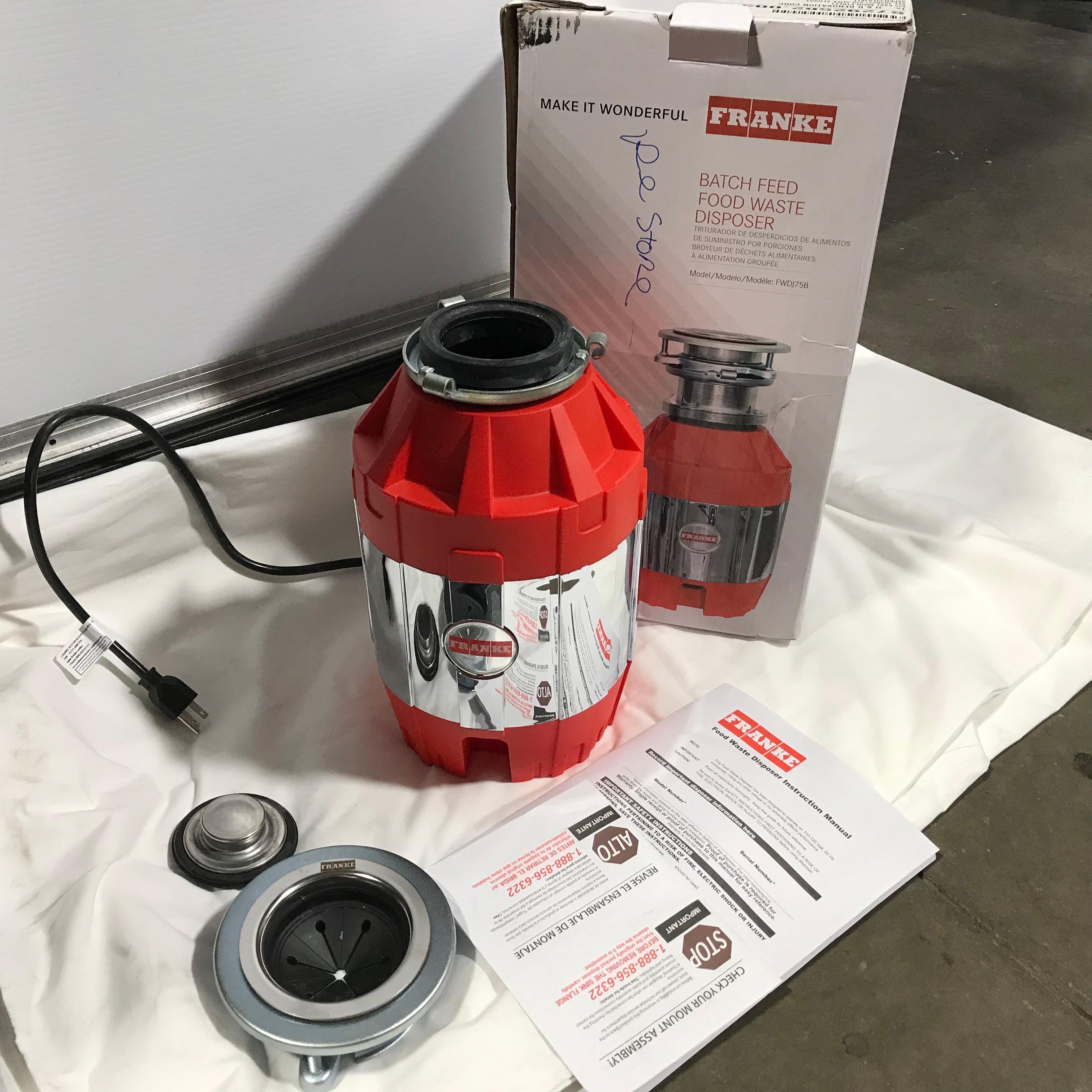 Franke FWDJ75B Batch Feed Food Waste Disposer