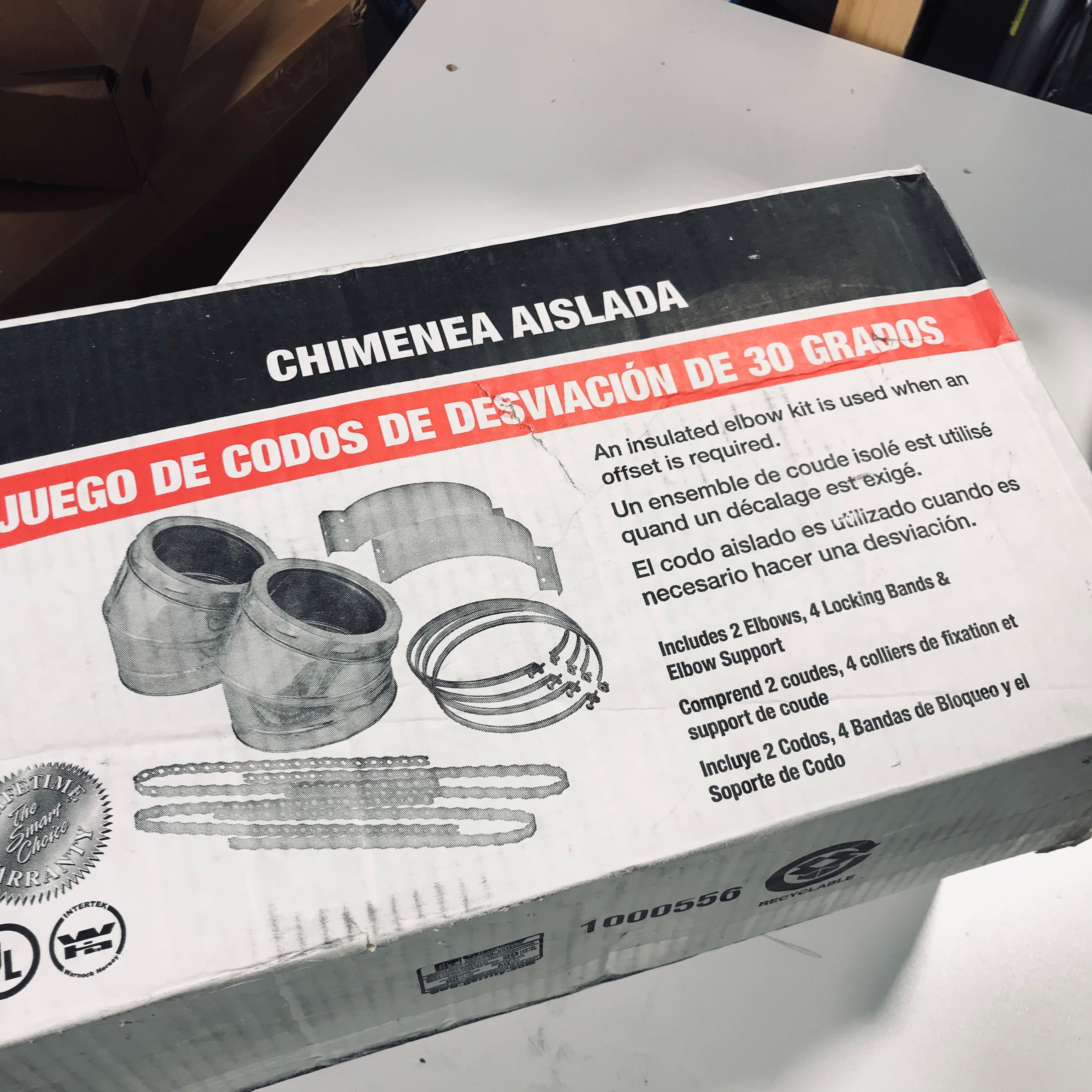 Supervent 30 Degree 6" Insulated Elbow Offset Kit