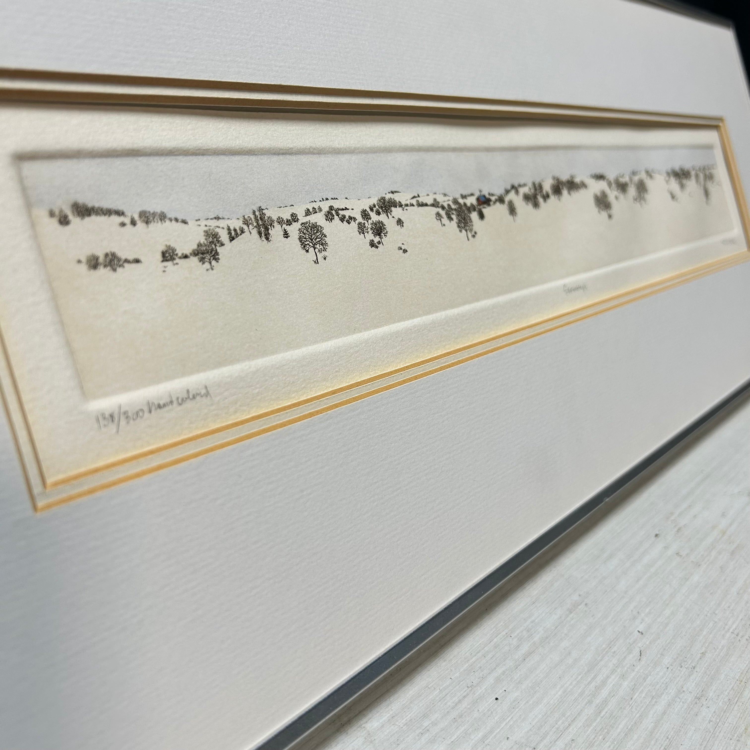 Susan Hunt Wulkowicz "SNOWSCAPE" Signed & Numbered 22,5"x 8.5"