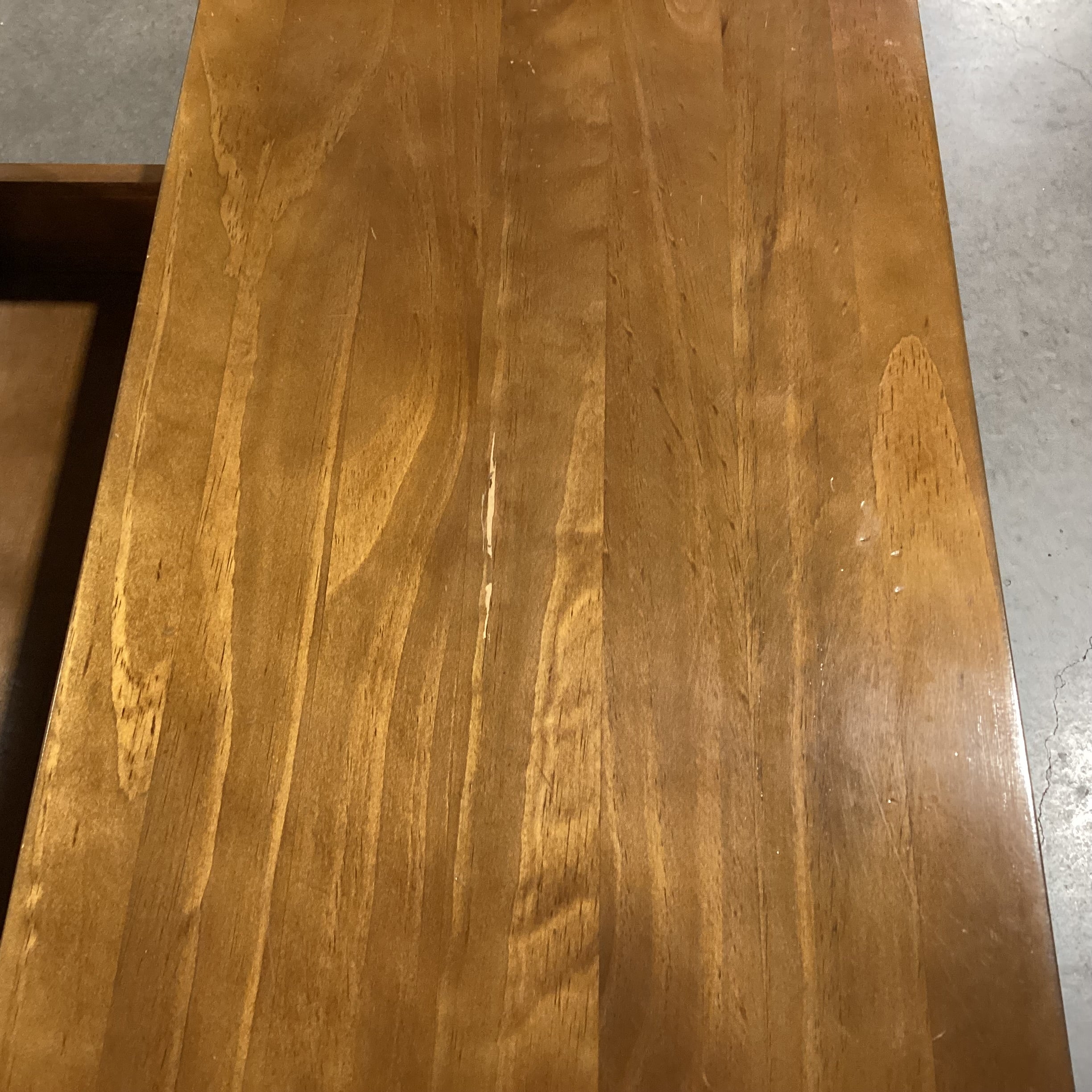 Finish Wood Saw Horse Style 1 Drawer End Table 24"x 16"x 26"