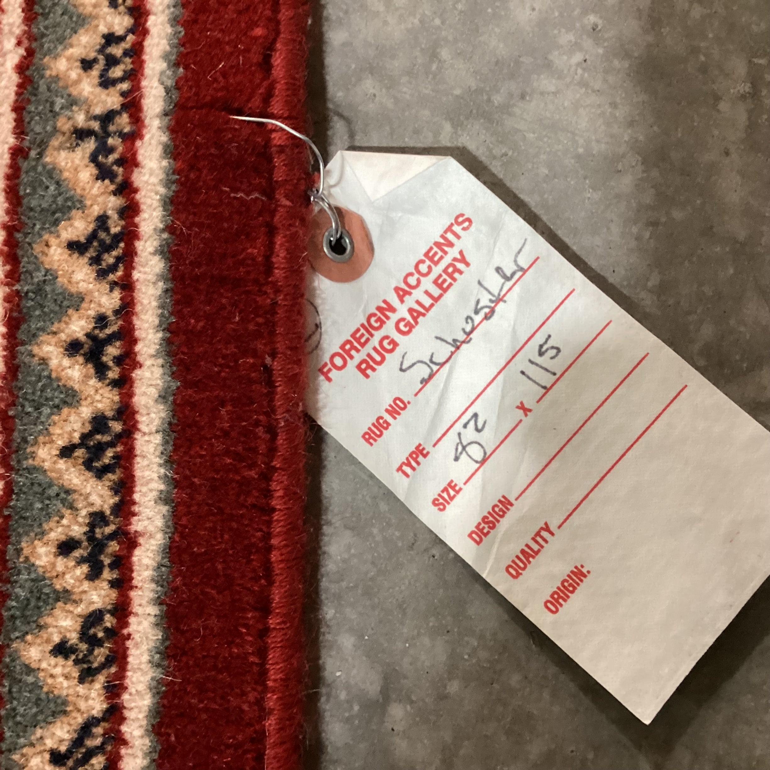 Foreign Accents Rug Gallery Red Navy Ornate Floral with Border & Fringe Rug 8'2"x 11'5"