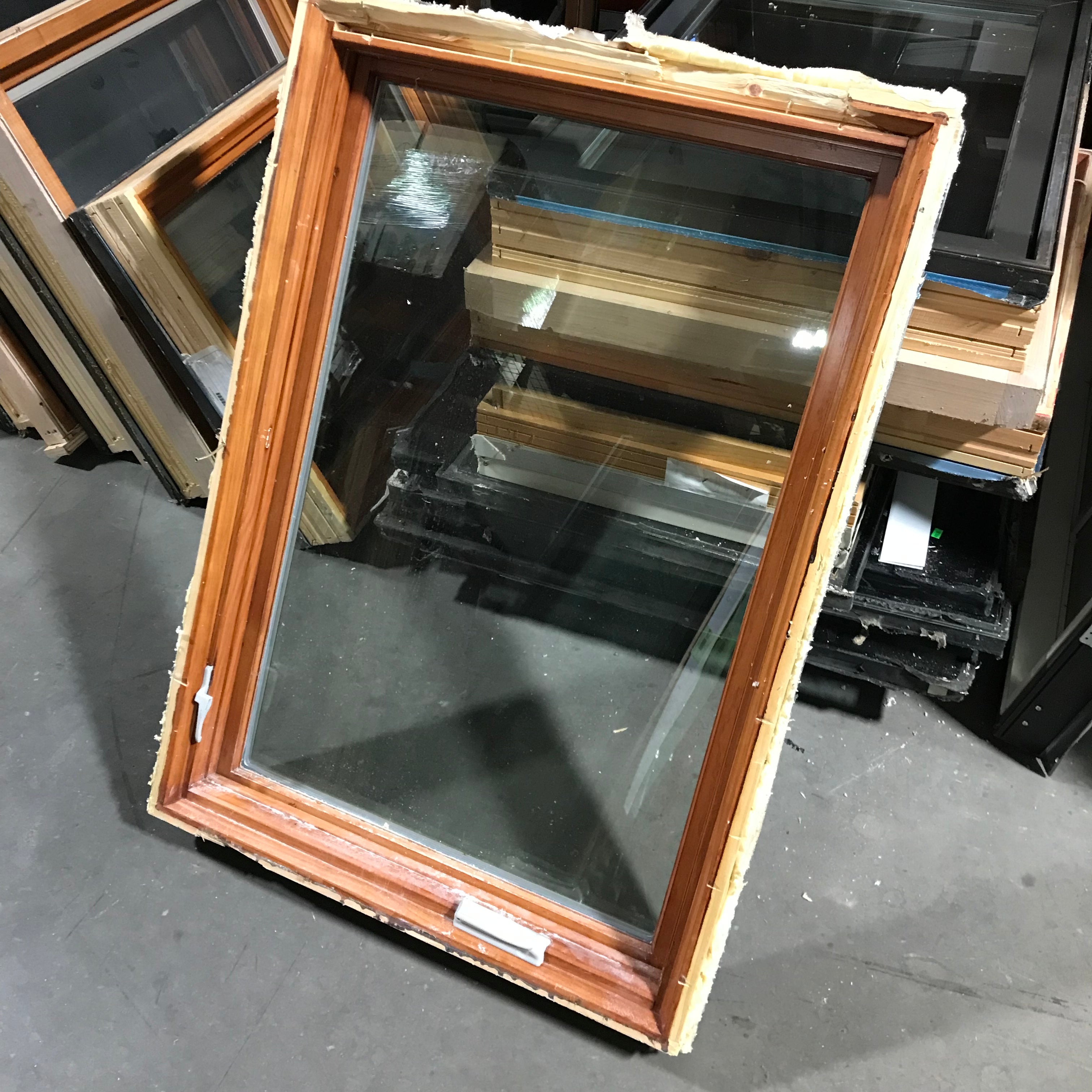 29"x 41"x 3.75" Brown Metal Clad Single Casement Exterior Window