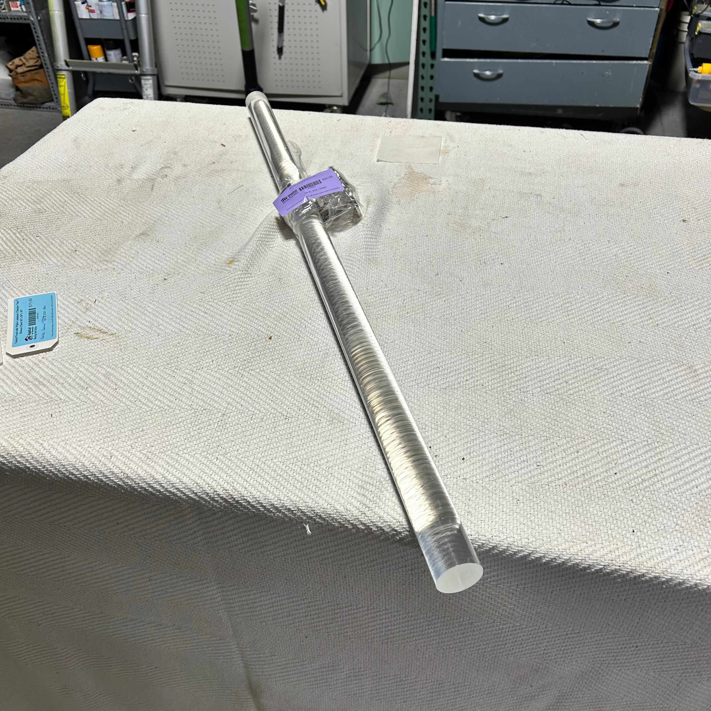 Acrylic Closet Rod 41"x2"