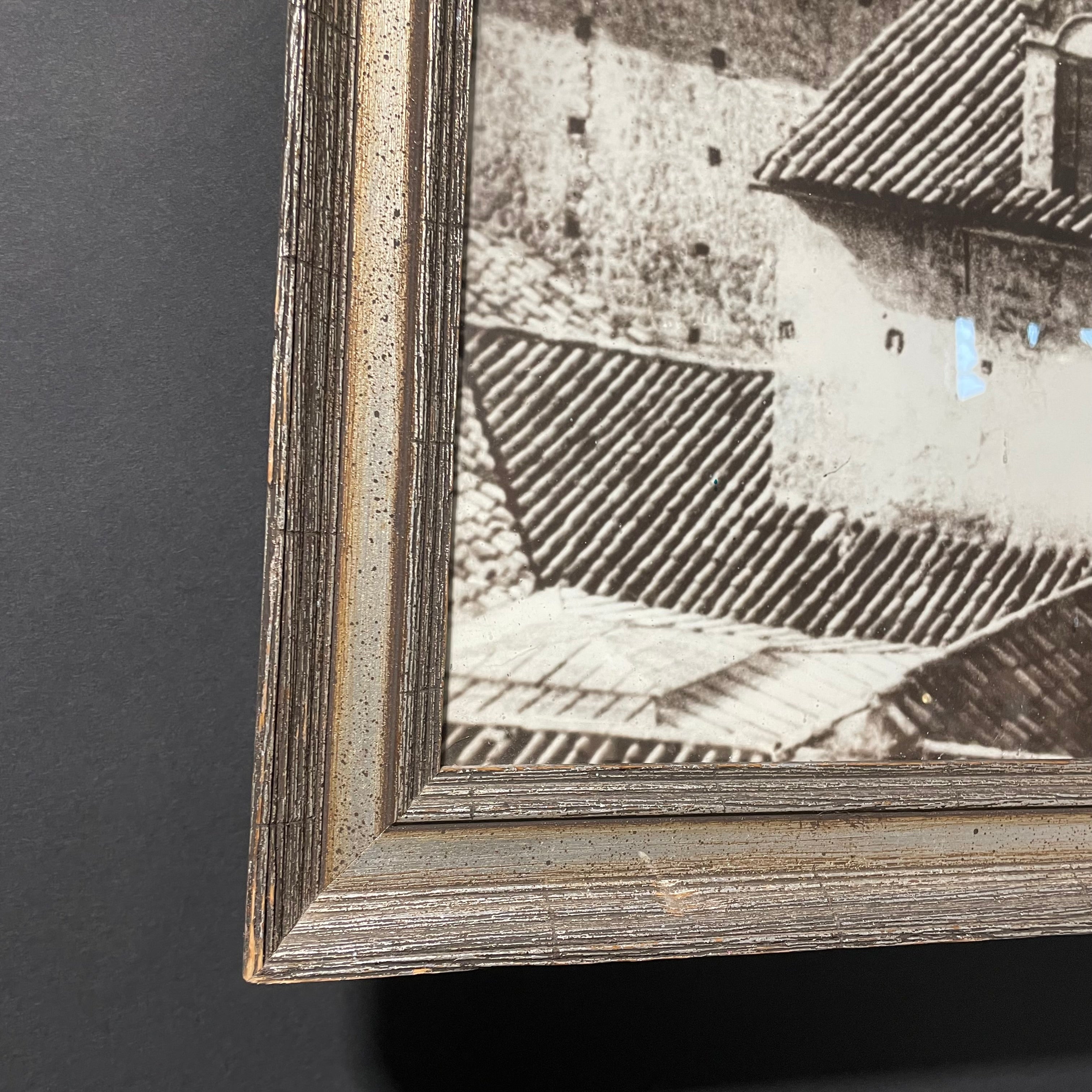 Cathedral Primada De Colombia B&W Photograph In Wooden Silver Frame 42" x 35"