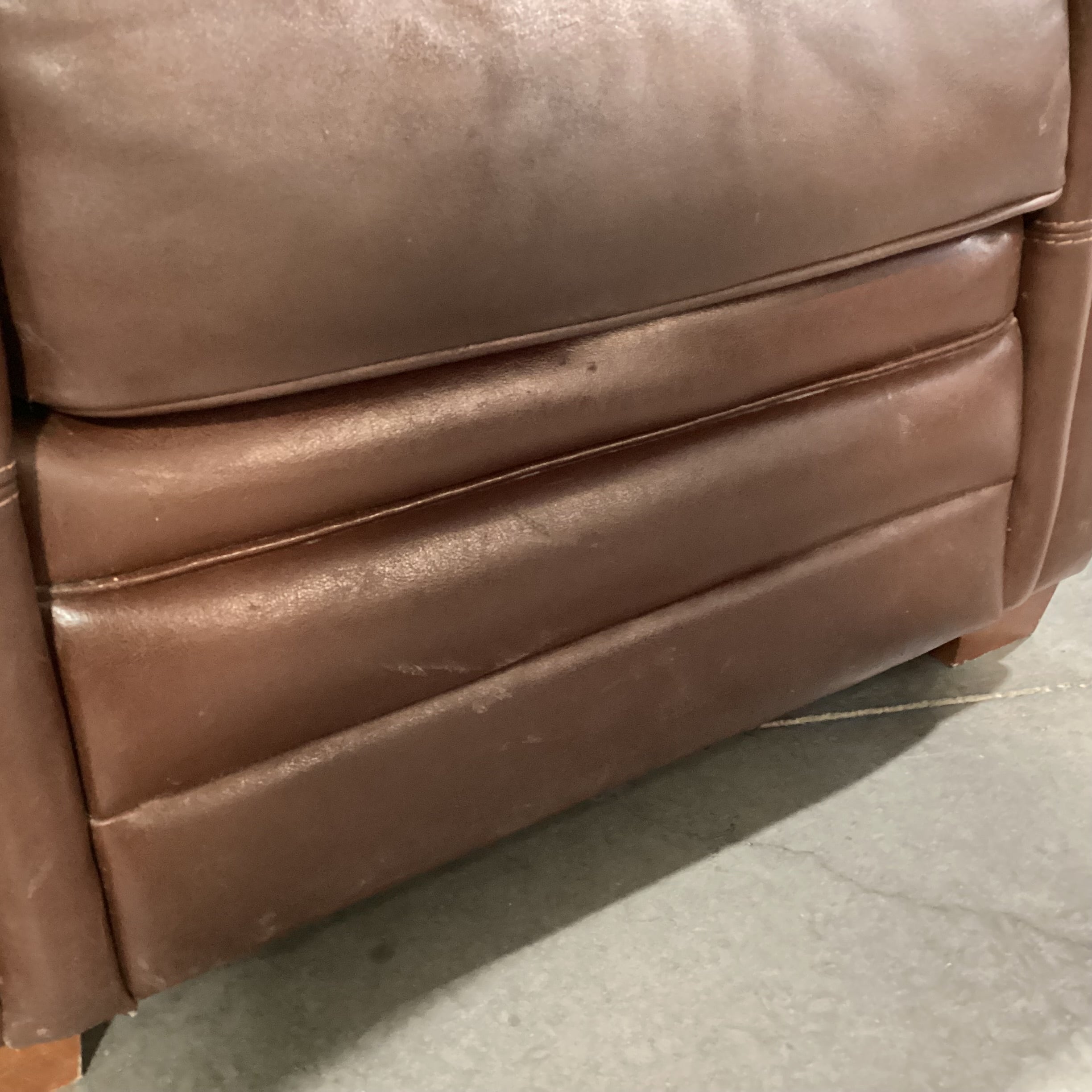 Calia Brown Leather Chair 40"x 34"x 36"