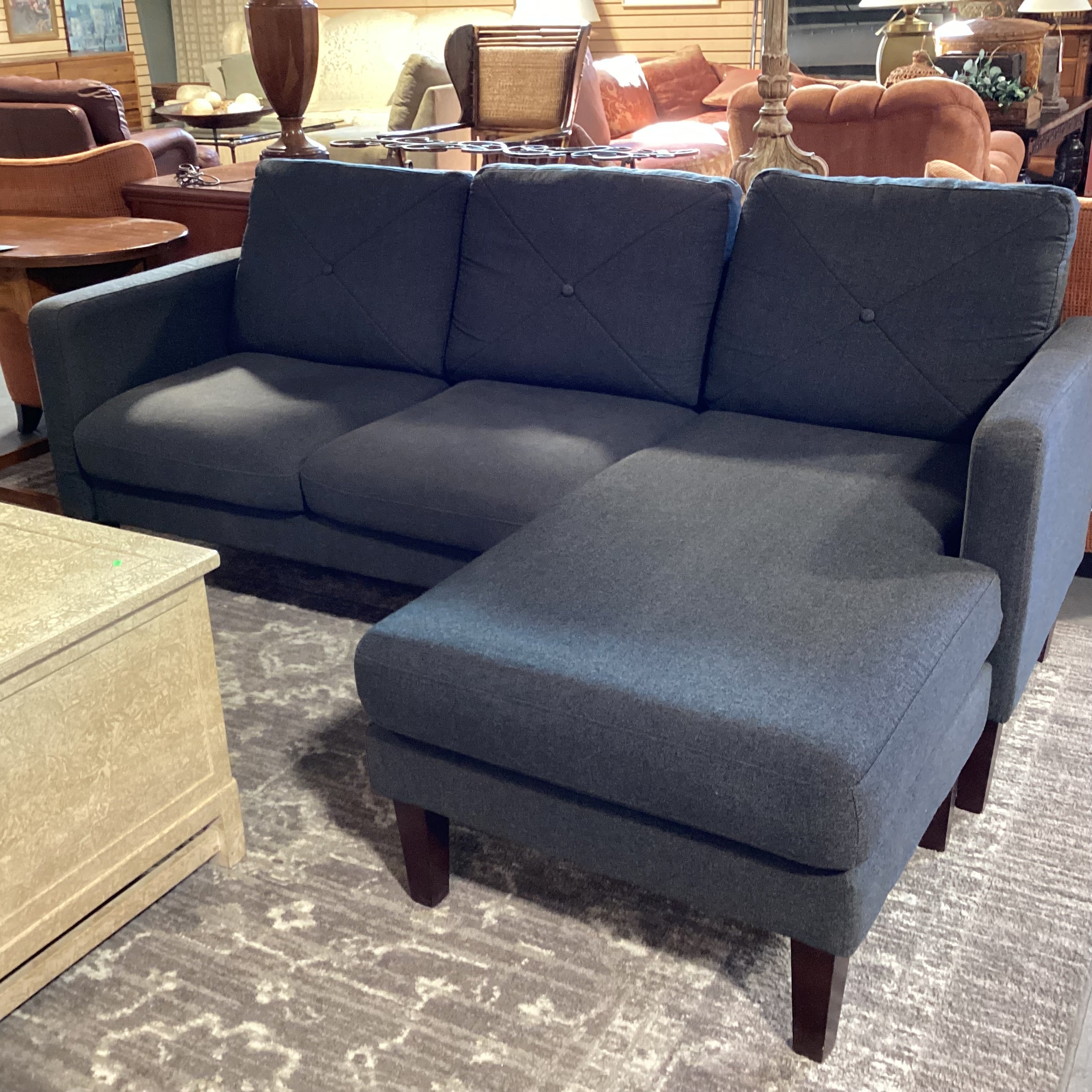 Belfinn Charcoal 2 Piece with Left or Right Chaise Sectional 80"x 55"x 31"x 31"