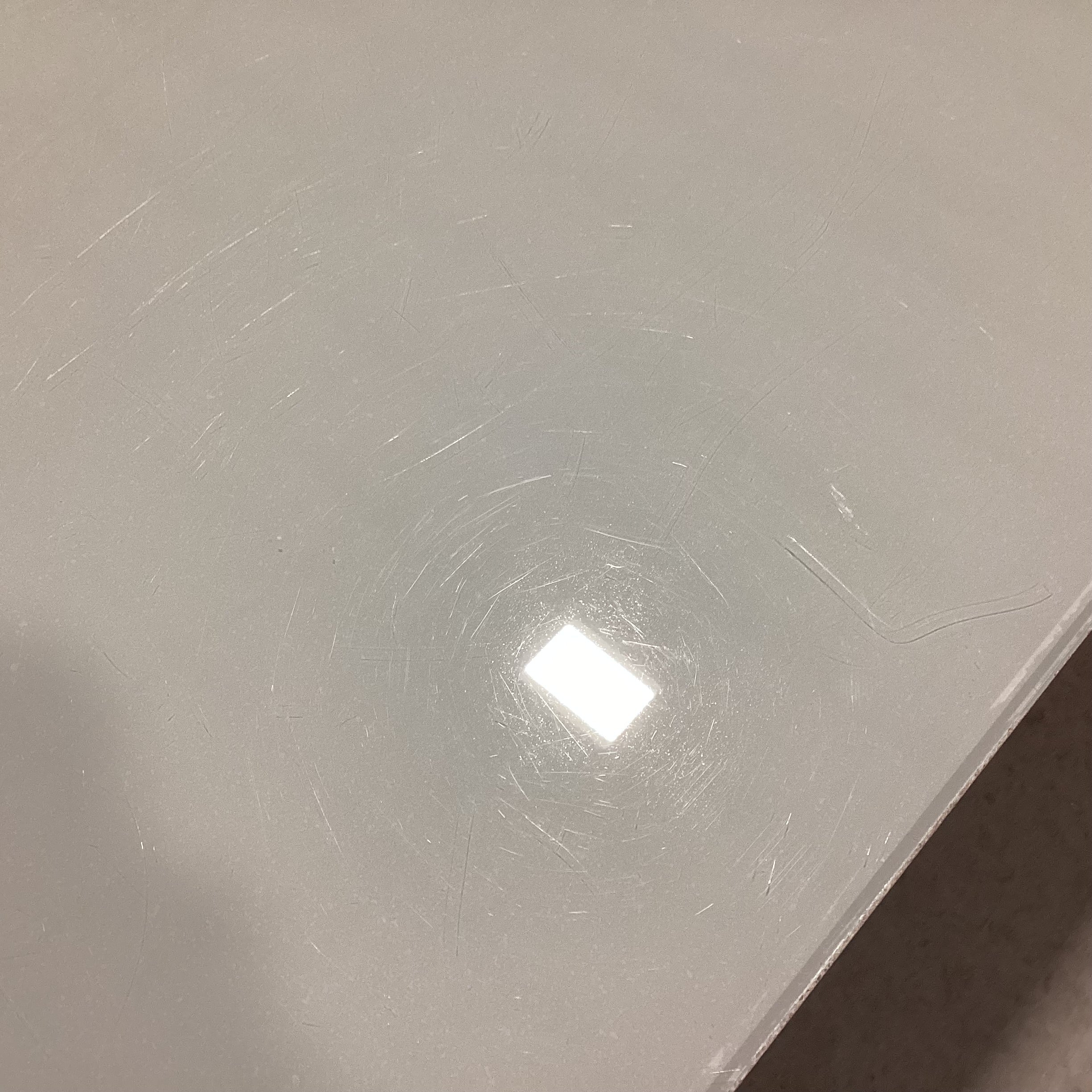 Frosted Glass & Chrome Modern Coffee Table 48"x 24"x 17"