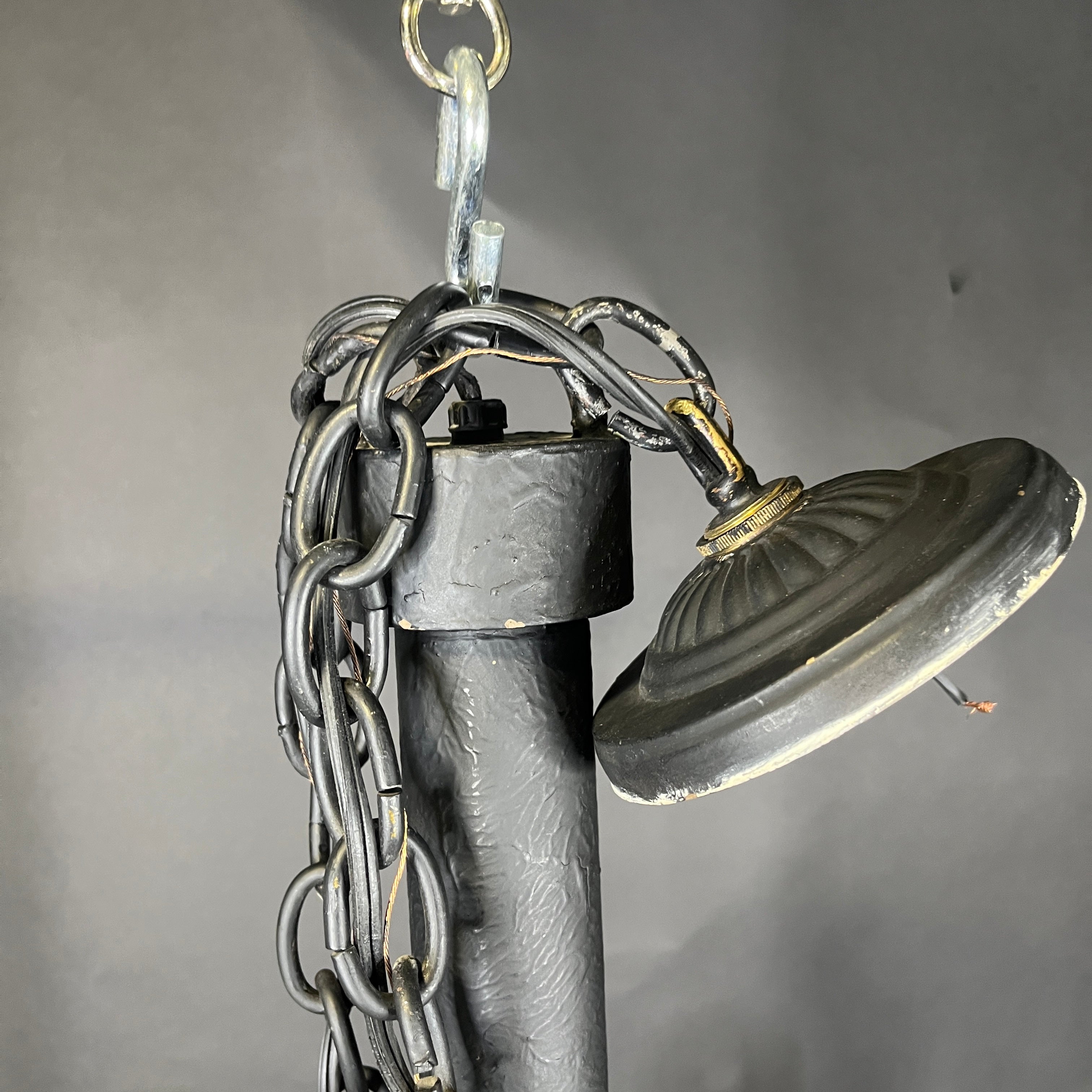 Romance Revival 6-Light Black Painted Metal Heart Candelabra Chandelier 38” Diameter x 36” - 82”