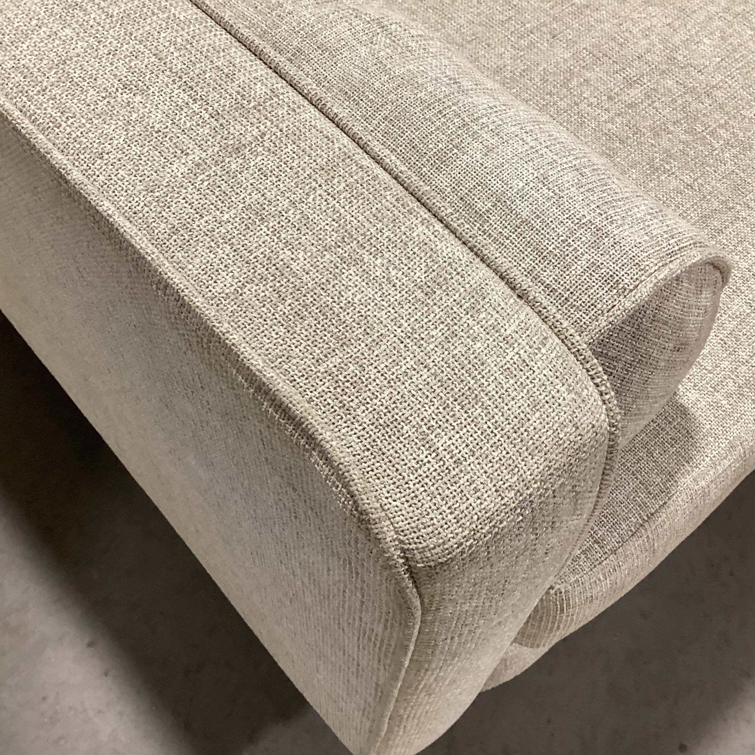 Article Sven Birch Ivory Woven Mid Century Style Sofa