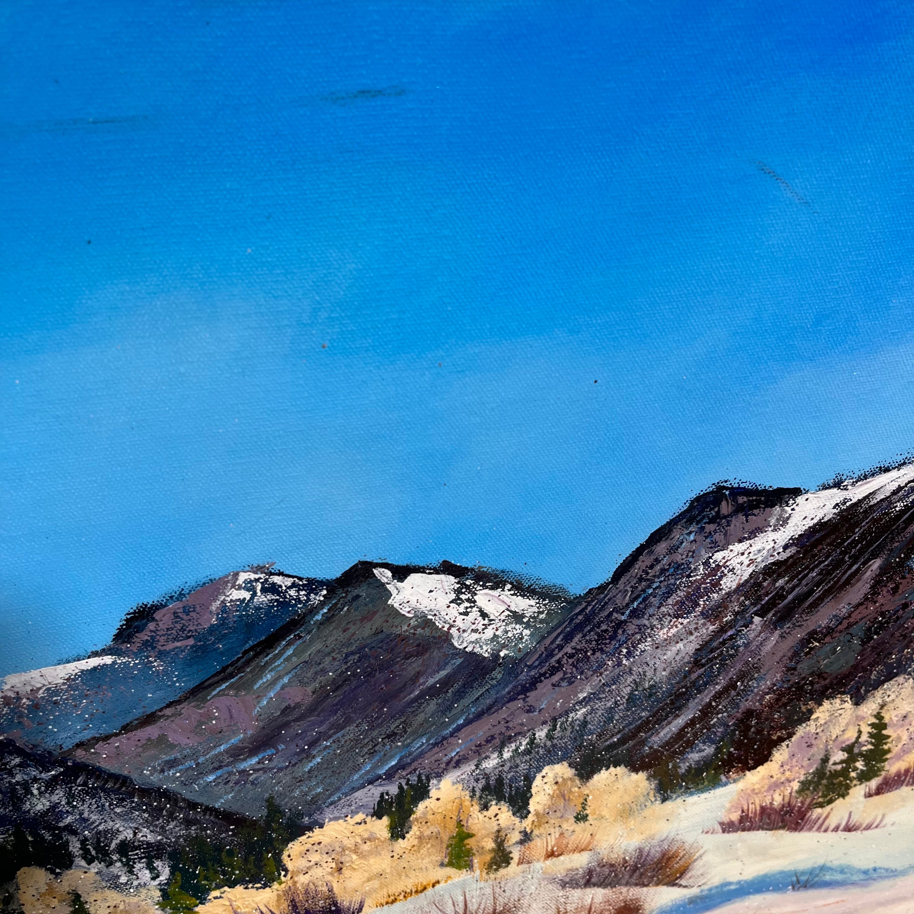 Sue Binkley "Northstar on Independence Pass" Original Acrylic on Canvas Plein Air Wall Decor; 20"x 16"