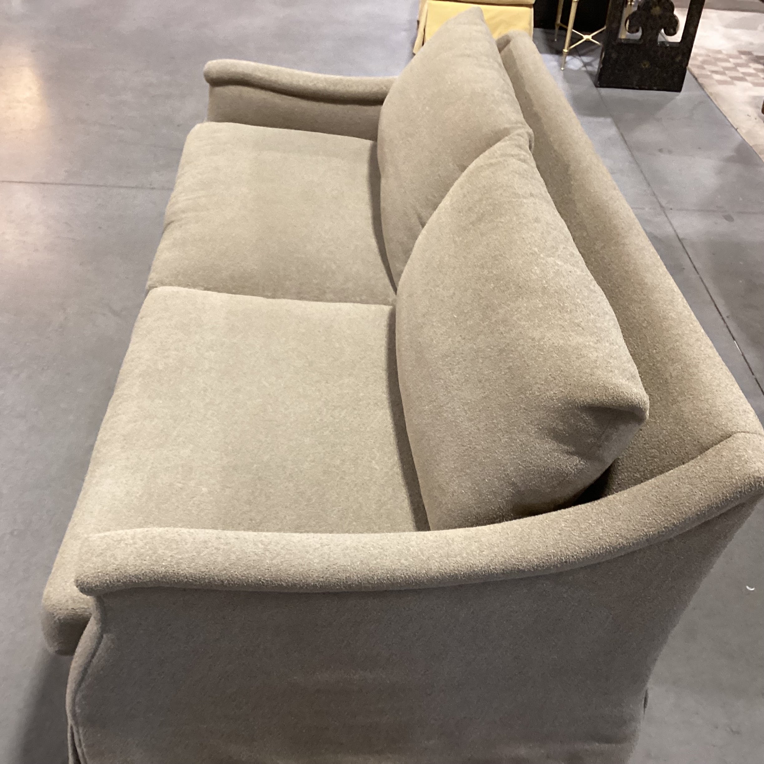 LEE Industries Golden Tan Raised Texture Woven Down Mix & Slope Arm Sofa 78"x 40"x 30"