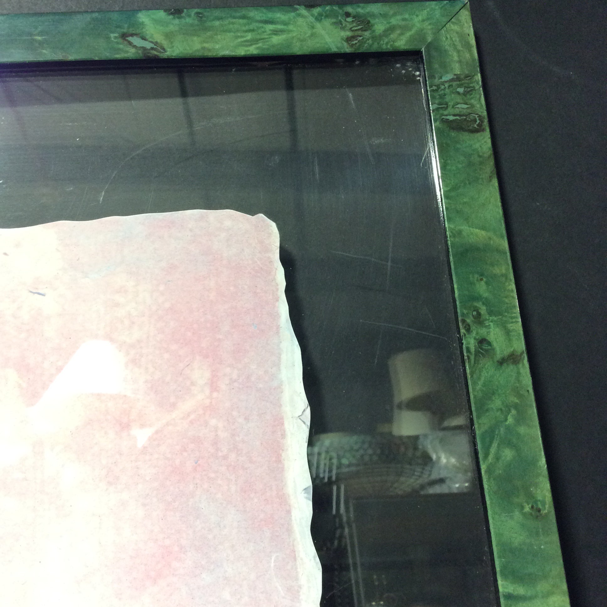 Donald Farnsworth Counterpoint "Doric Colonnade" Print In Green Wood Floating Frame 52 1/2" x 30"