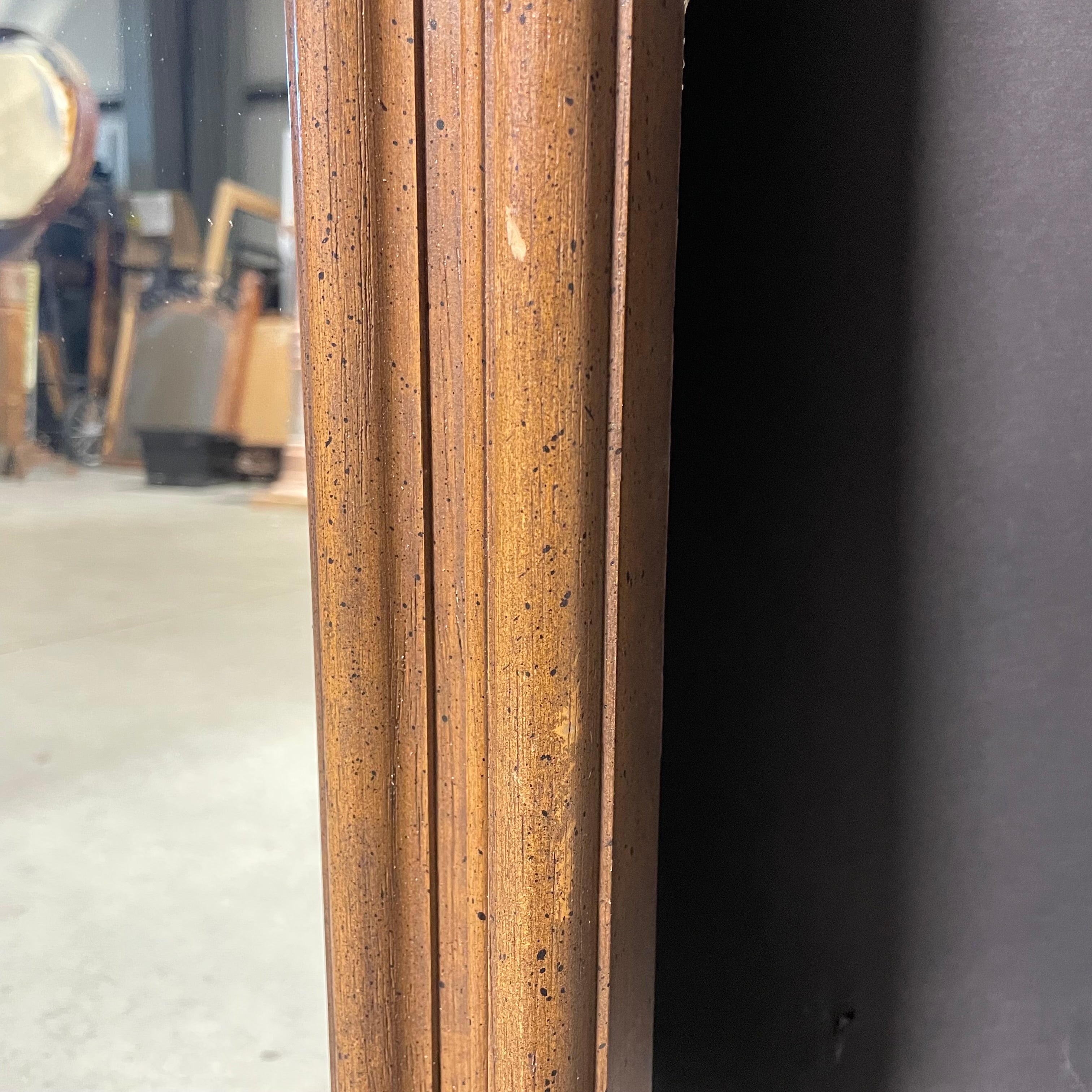 Faux Wood Ornate Framed Wall Mirror 29 3/4" x 55"