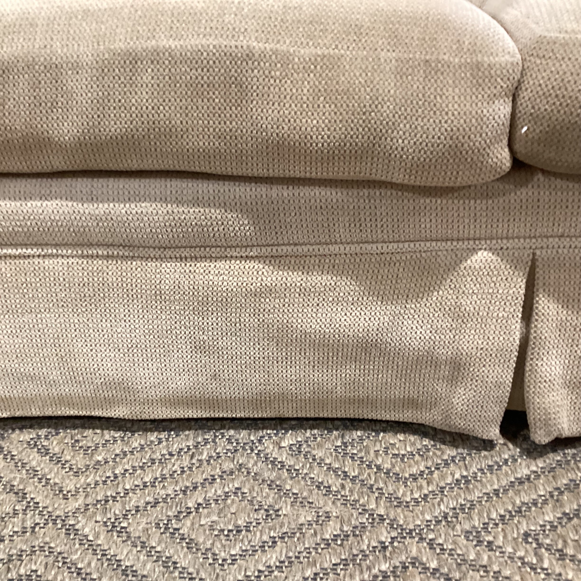 Kreiss Collection Wheat Chenille Woven Roll Arm Down Mix 2 Piece Sectional 108"x 131"x 39"x 29"