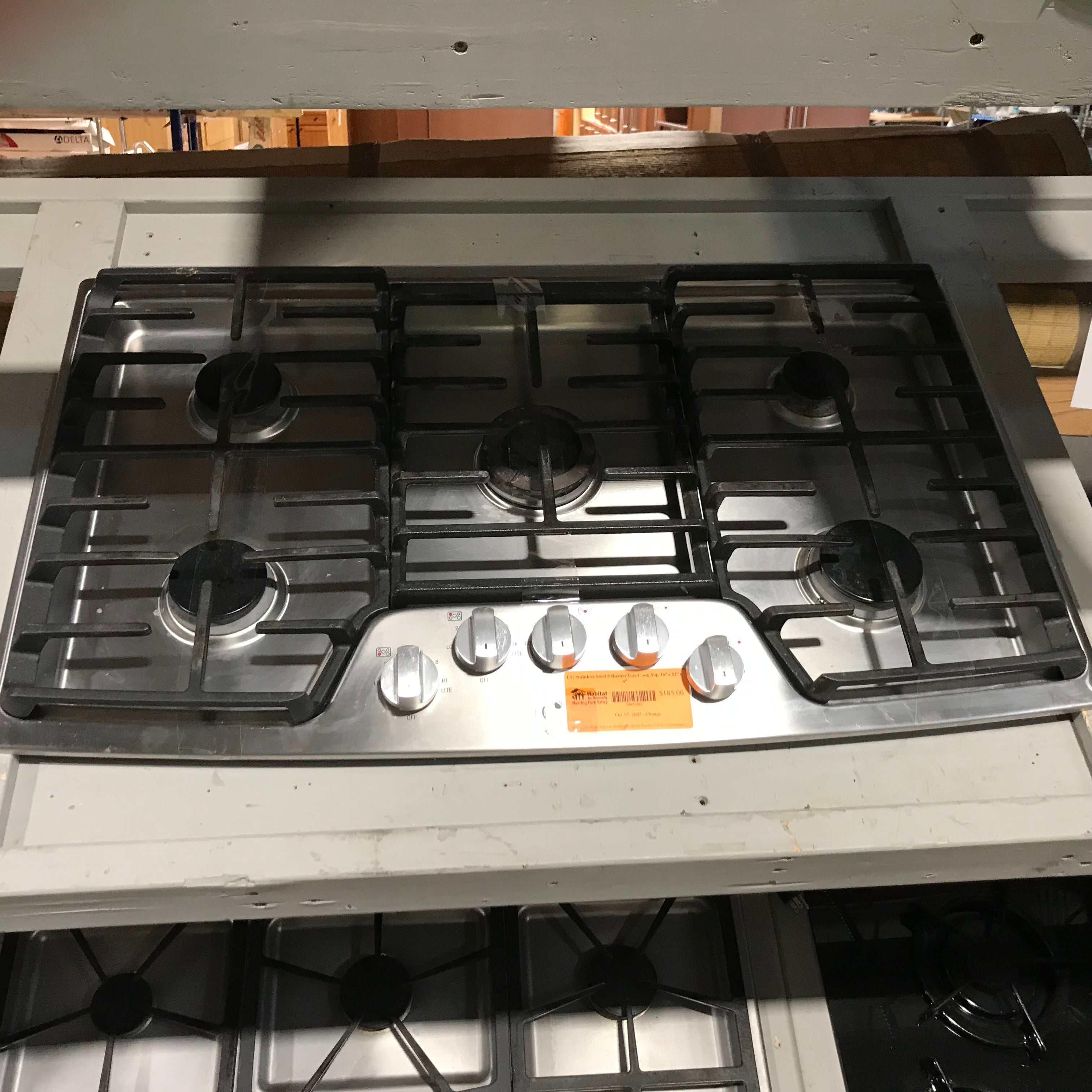 LG Stainless Steel 5 Burner Gas Cook Top 36"x 22"x 4"