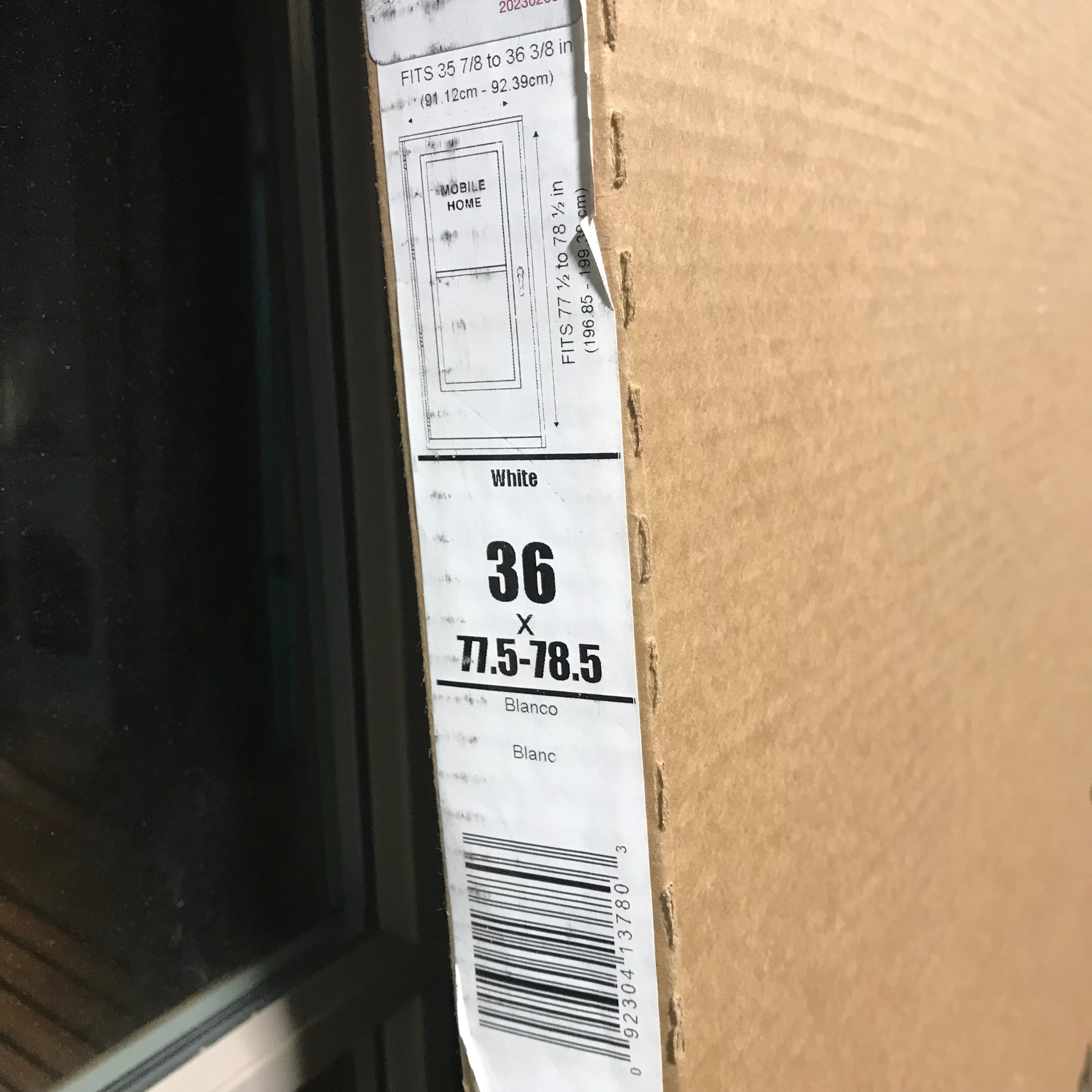 White Storm/Screen Door Larson 36"x 77.5"-78.5"