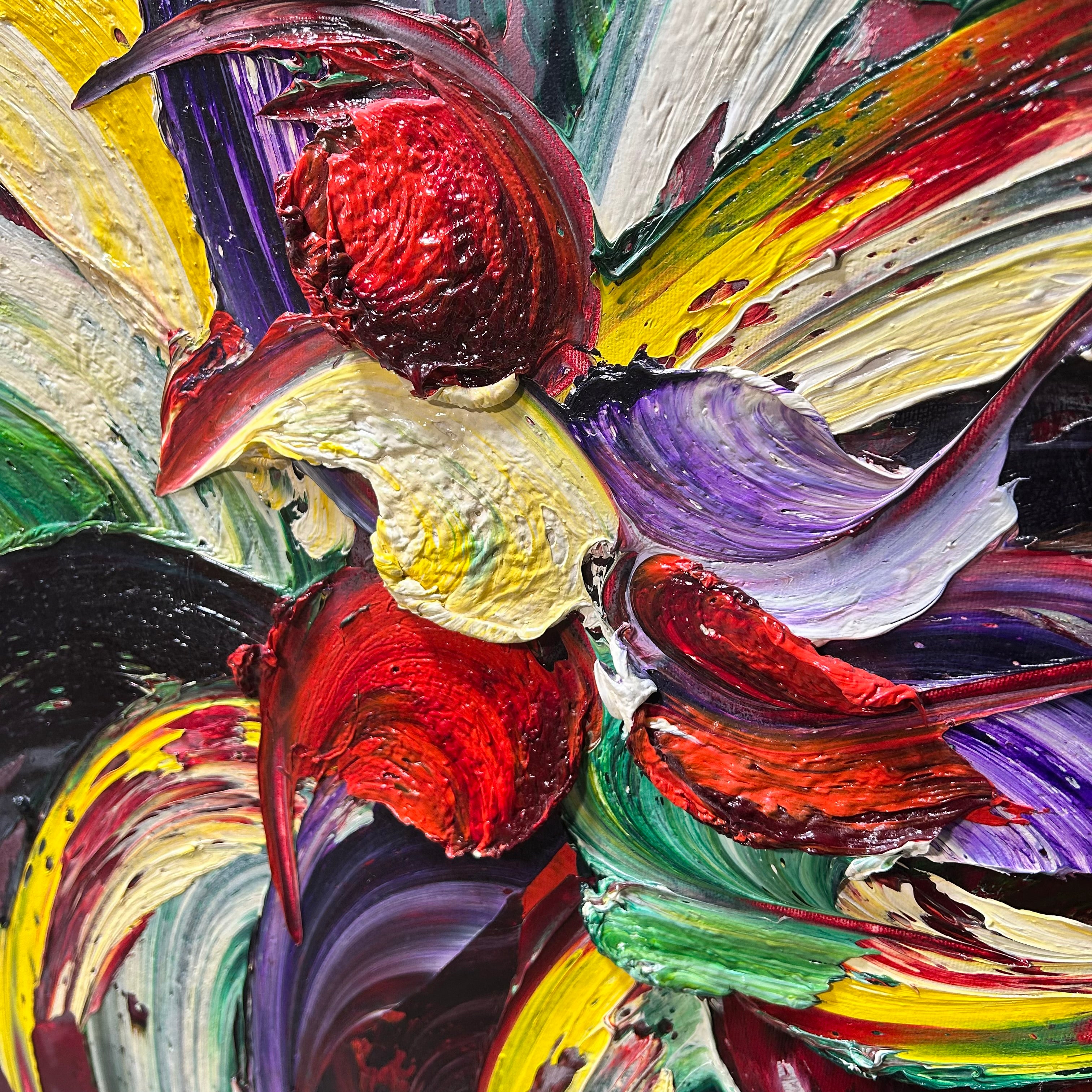 Renea Menzies Large Abstract Floral Painting 72"x 60"