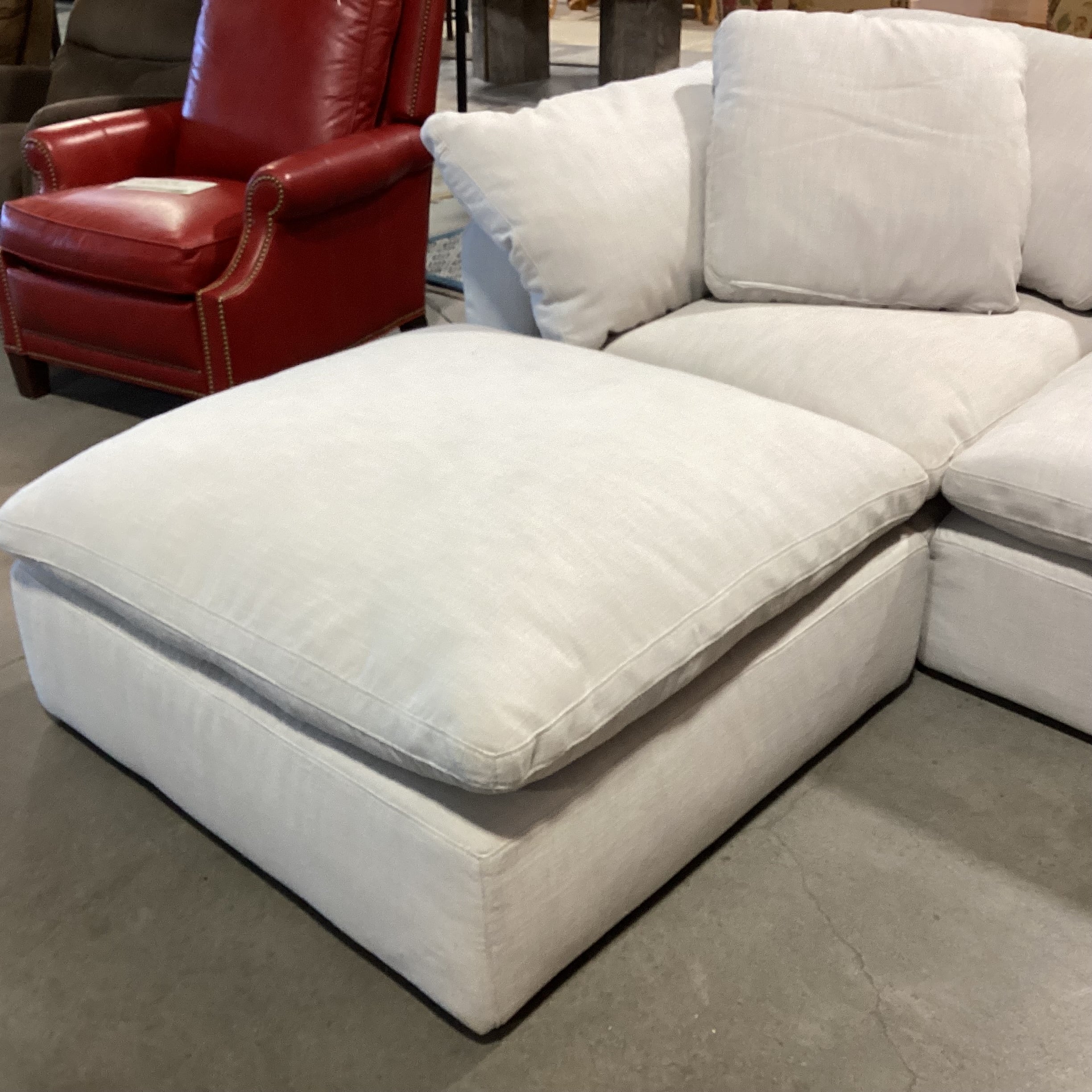 Restoration Hardware The Original Cloud Linen Down Mix 4 Piece Sectional 121"x 81"x 40"x 36"