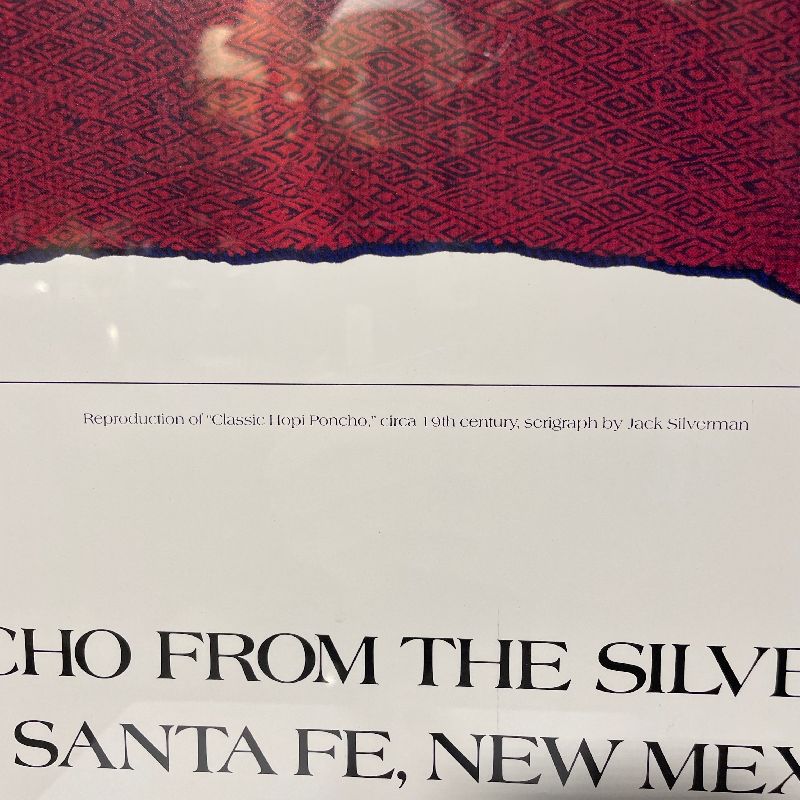 Jack Silverman Signed "Classic Hopi Poncho" Poster Print Still In Plastic 24 1/2" x 36 1/2"